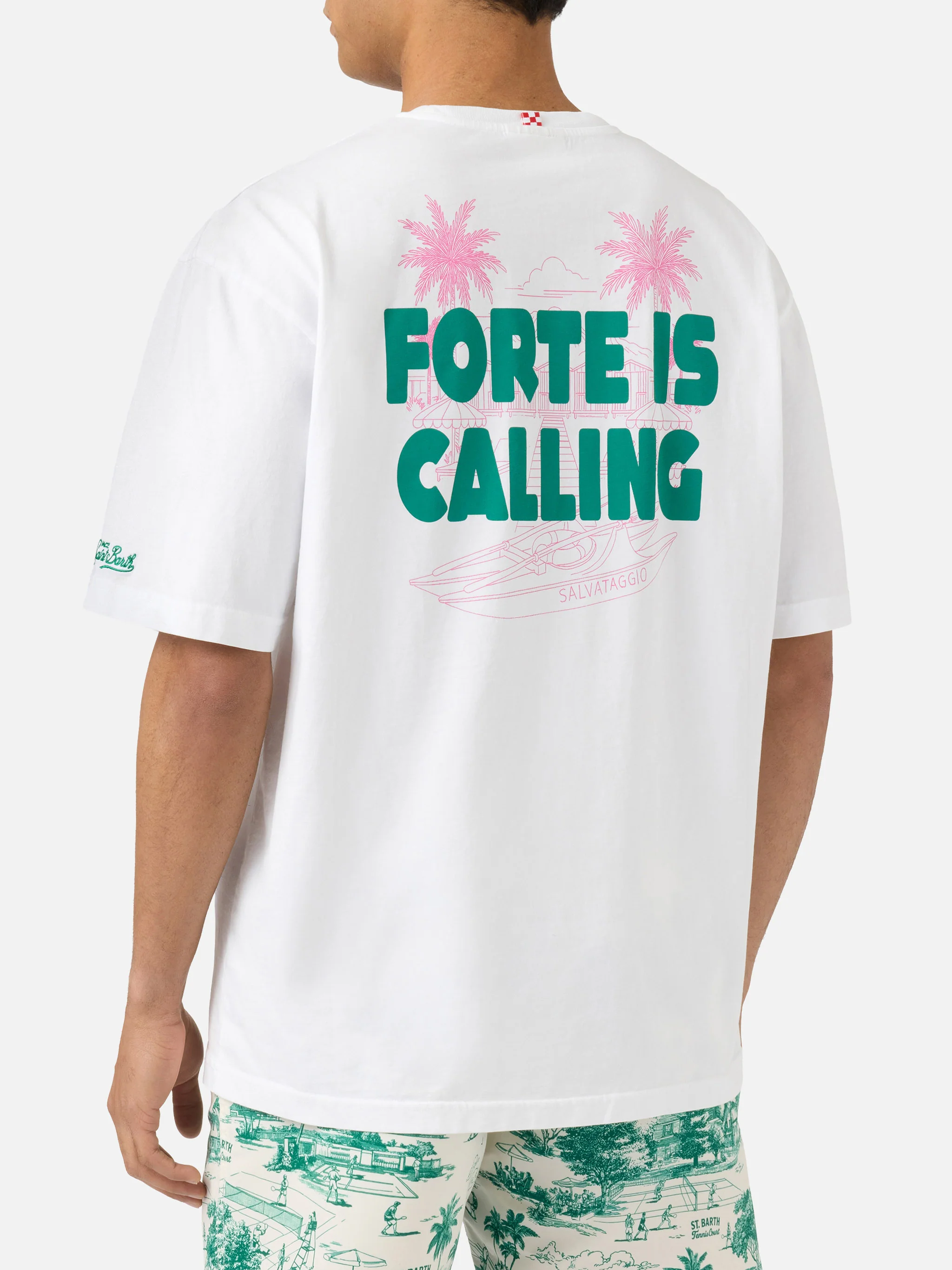 Delmar t-shirt with Forte Is Calling print and maxi graphic on the back - Image 4
