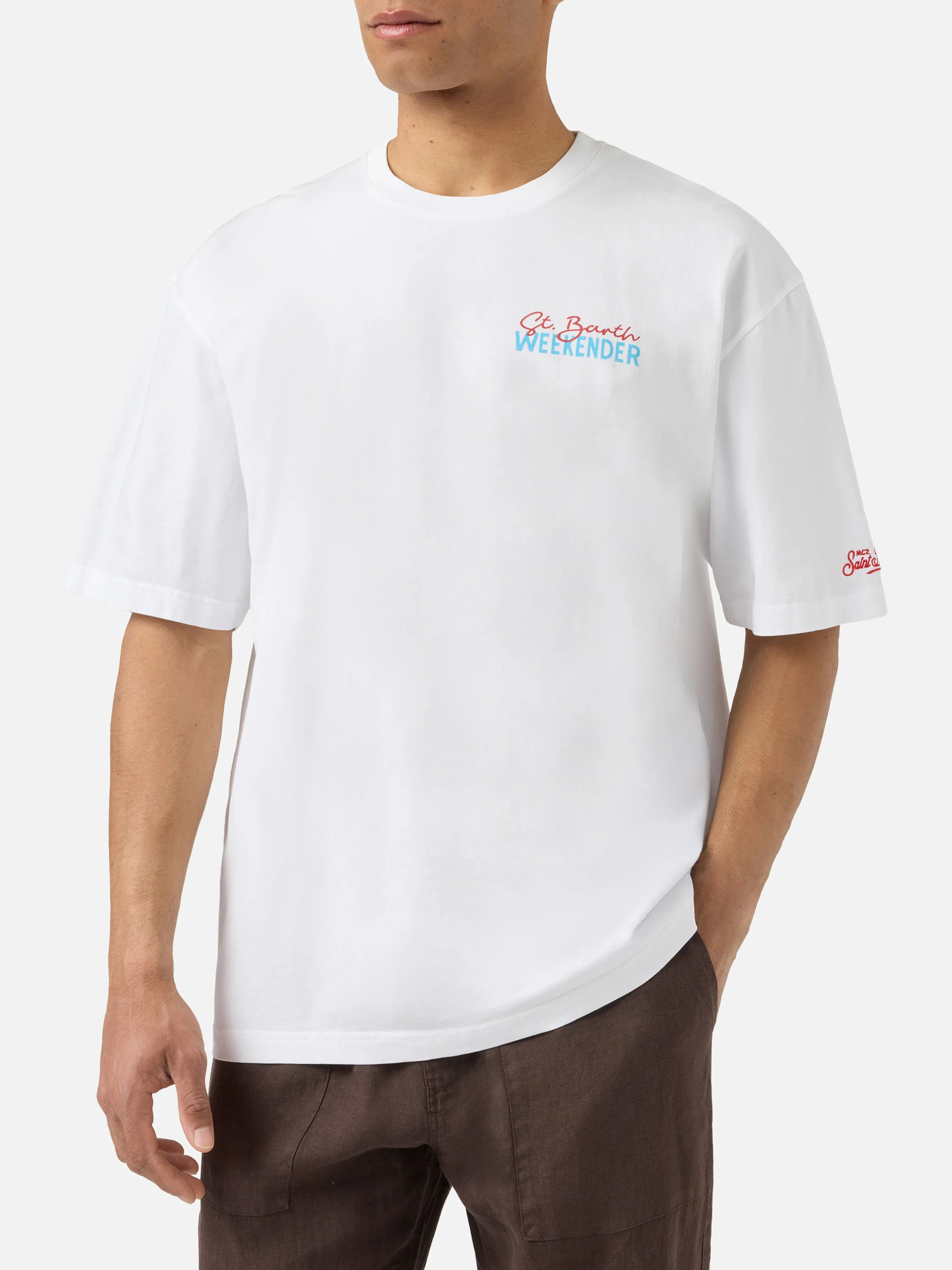 Delmar t-shirt with St. Barth Weekender print and maxi graphic on the back - Image 3