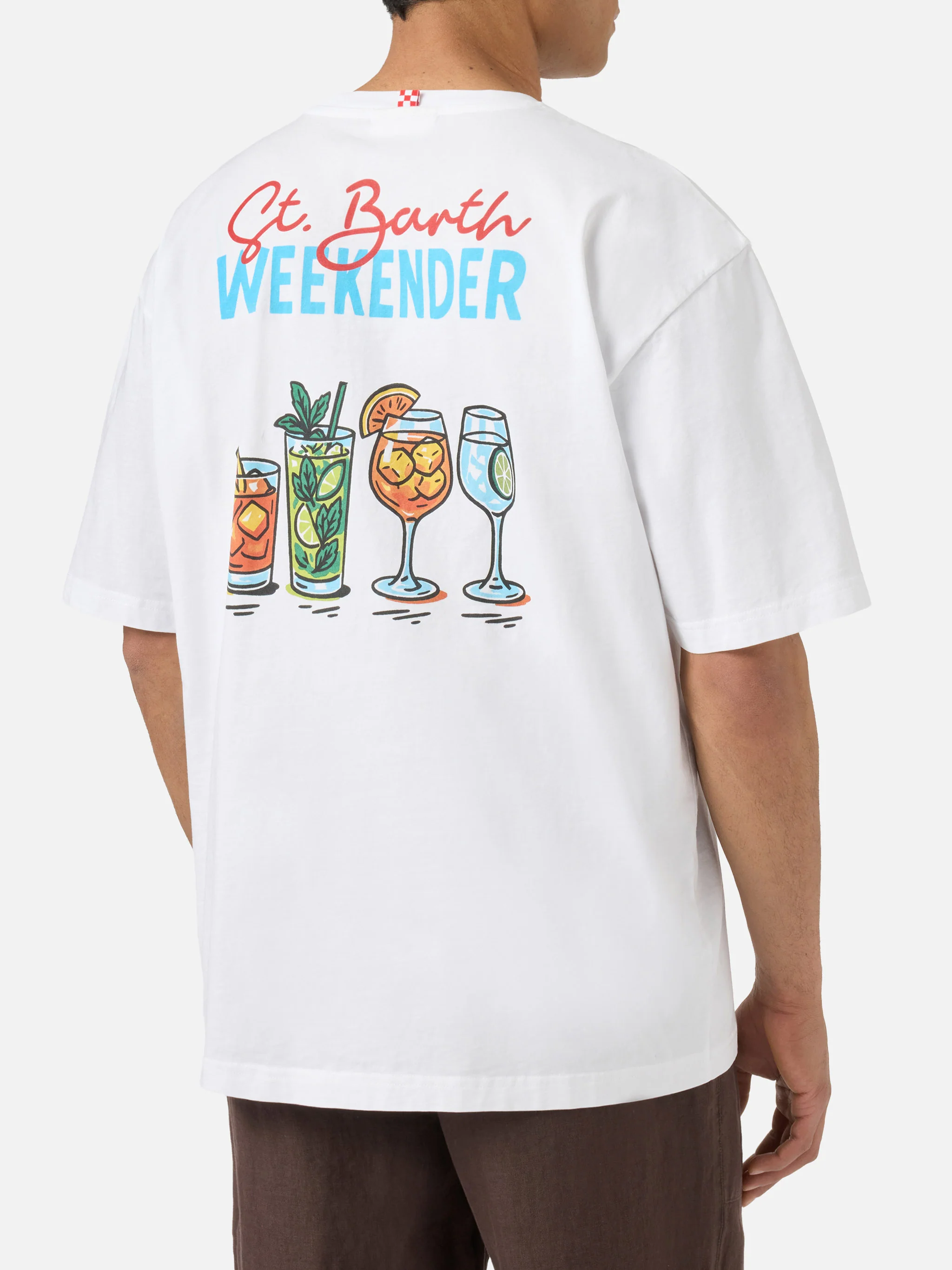 Delmar t-shirt with St. Barth Weekender print and maxi graphic on the back - Image 4