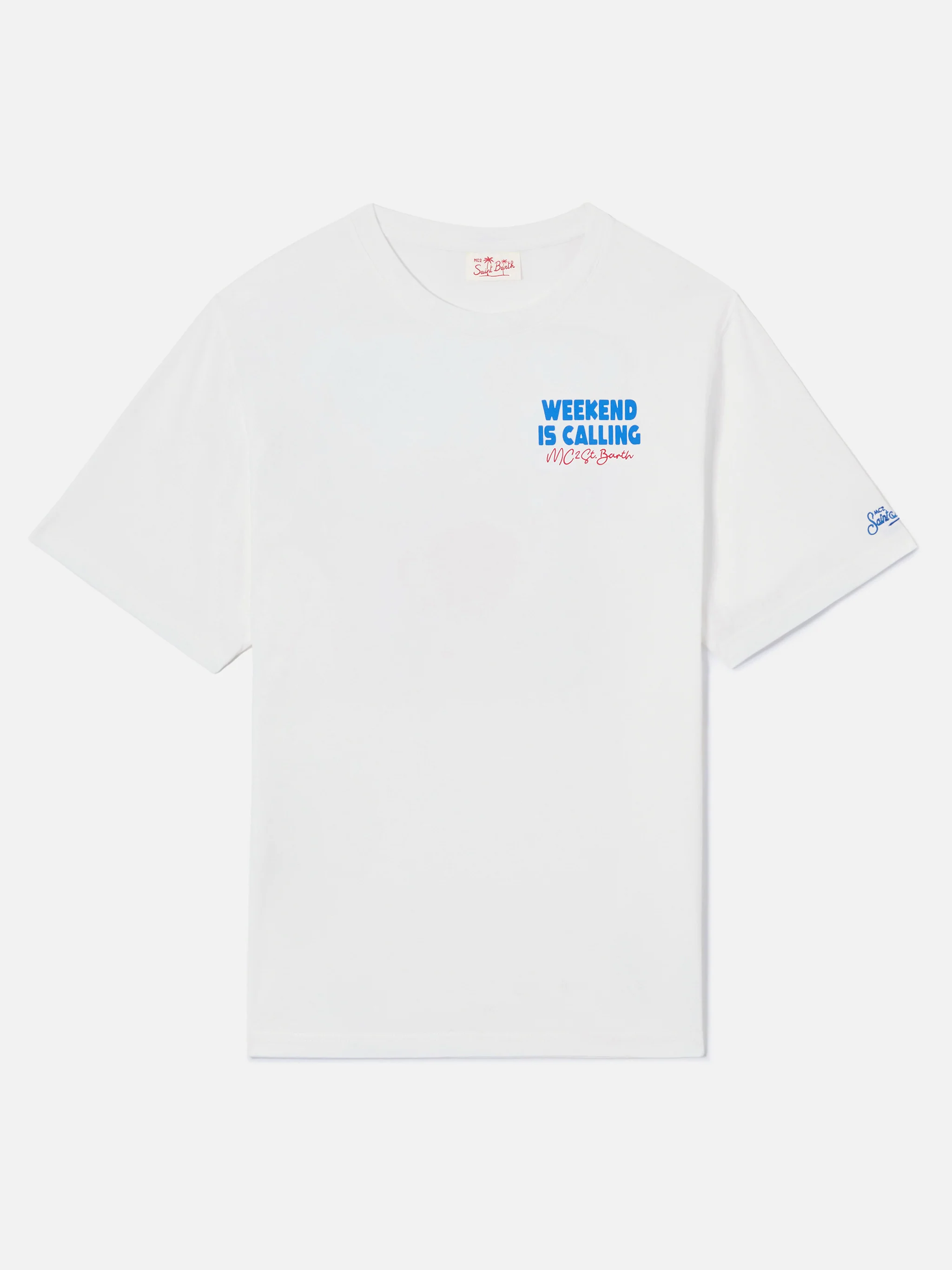 Delmar t-shirt with Weekend Is Calling print and maxi graphic on the back - Image 5