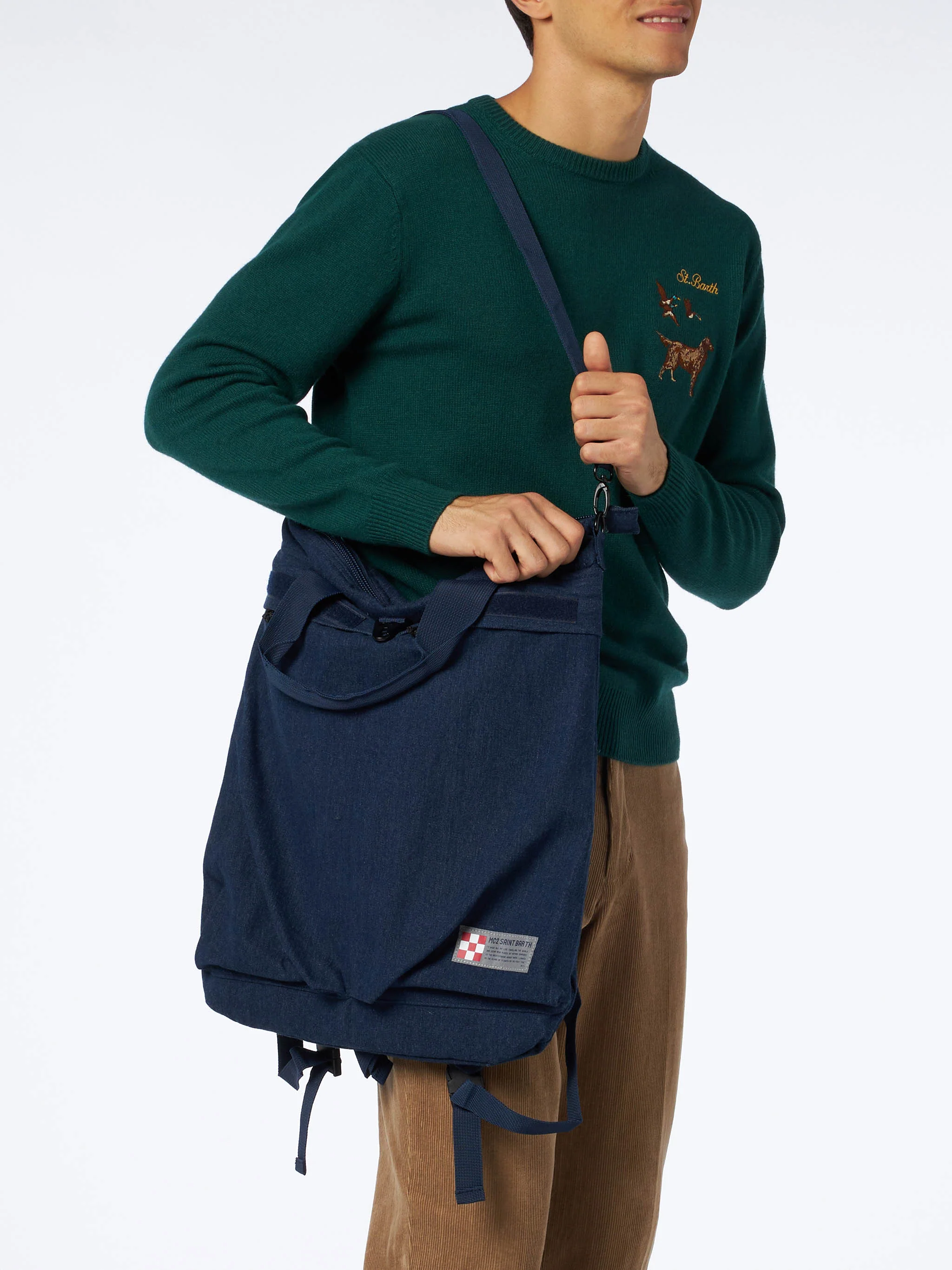 Denim canvas backpack Helmut - Image 6