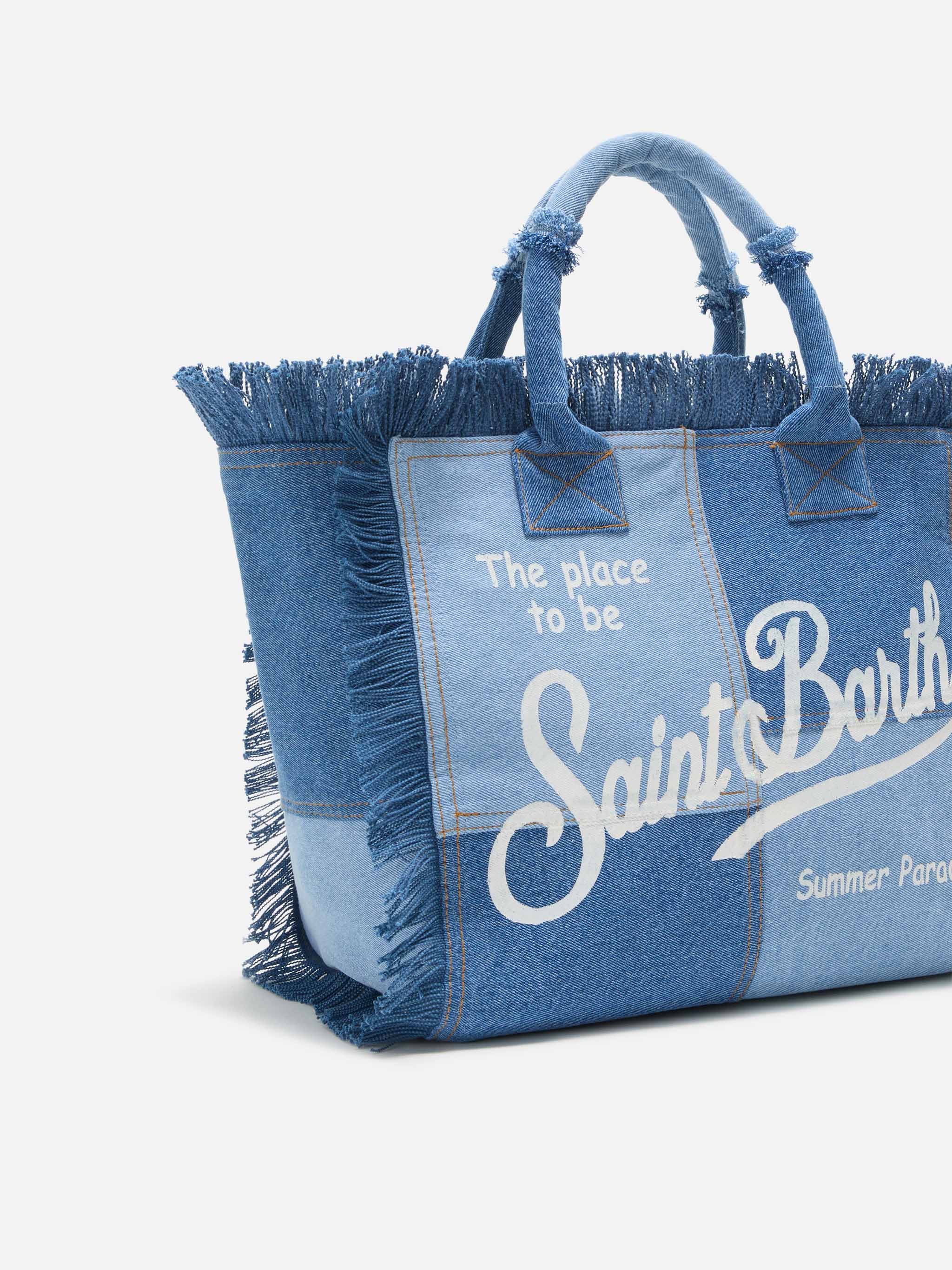 Denim patchwork Vanity regular bag - Image 3