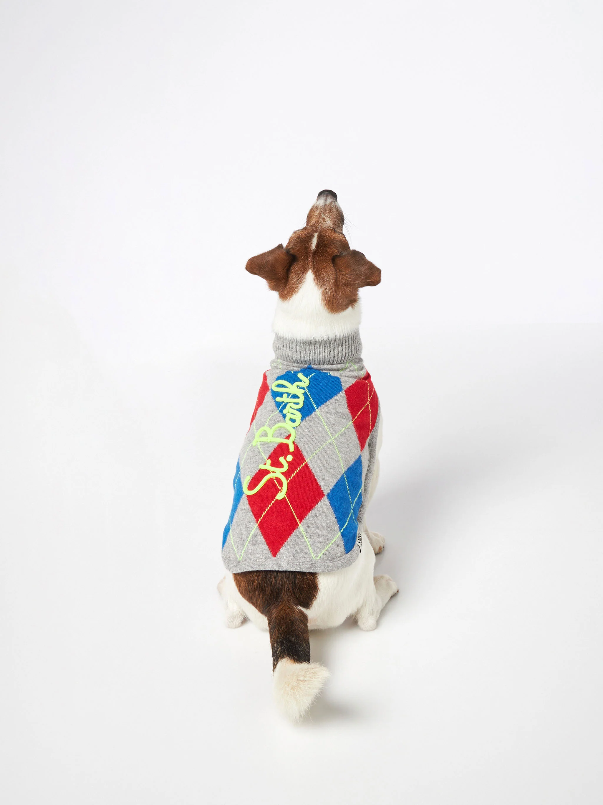 Dog sweater with argyle print - Image 3