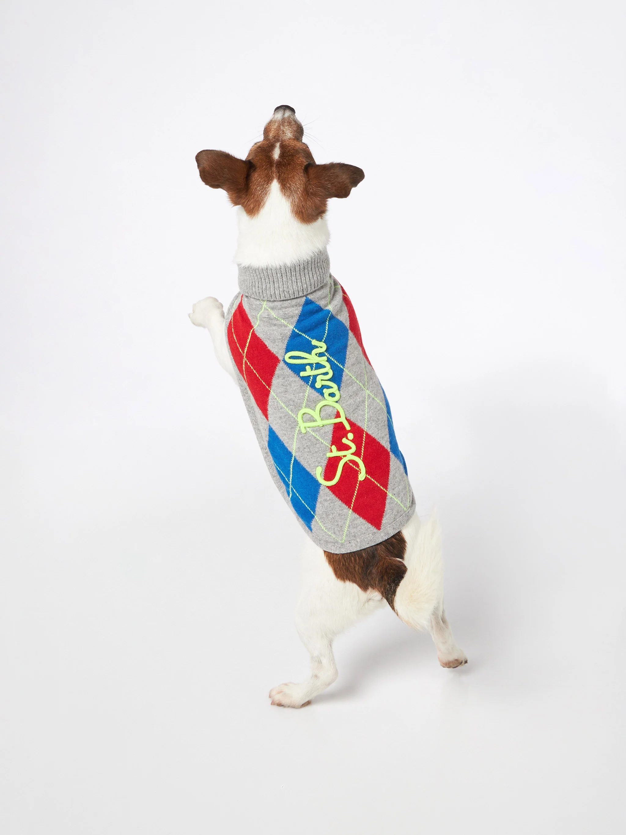 Dog sweater with argyle print - Image 4