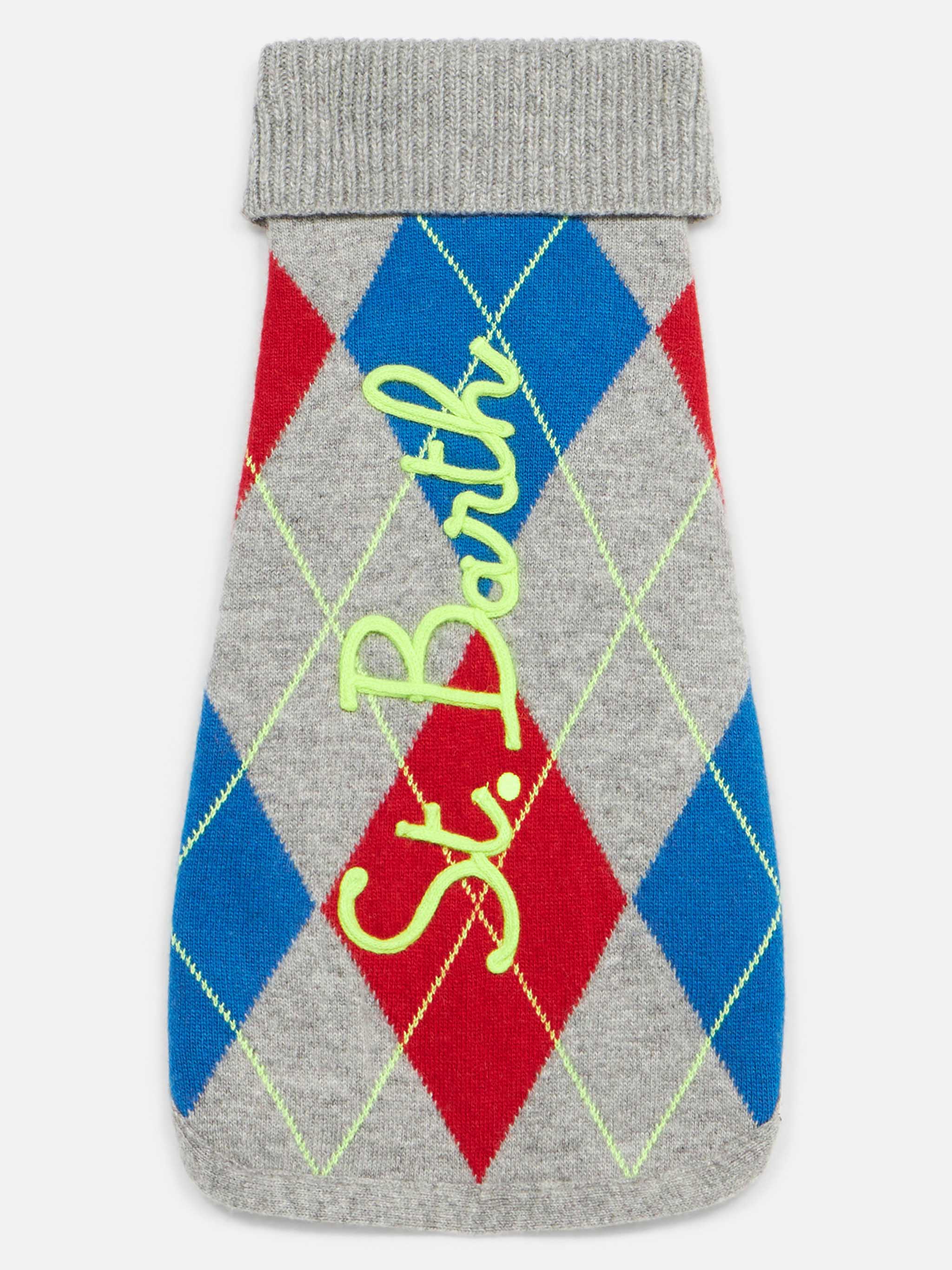 Dog sweater with argyle print - Image 5
