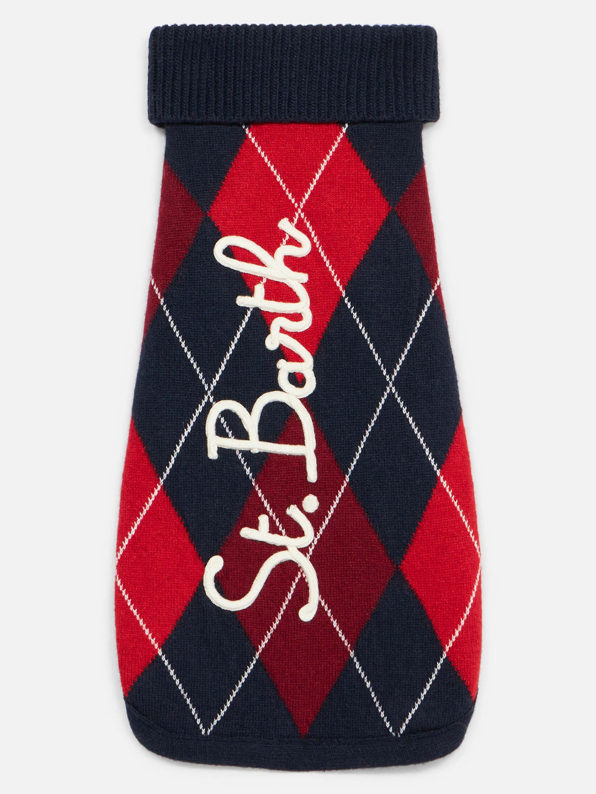 Dog sweater with argyle print - Image 5