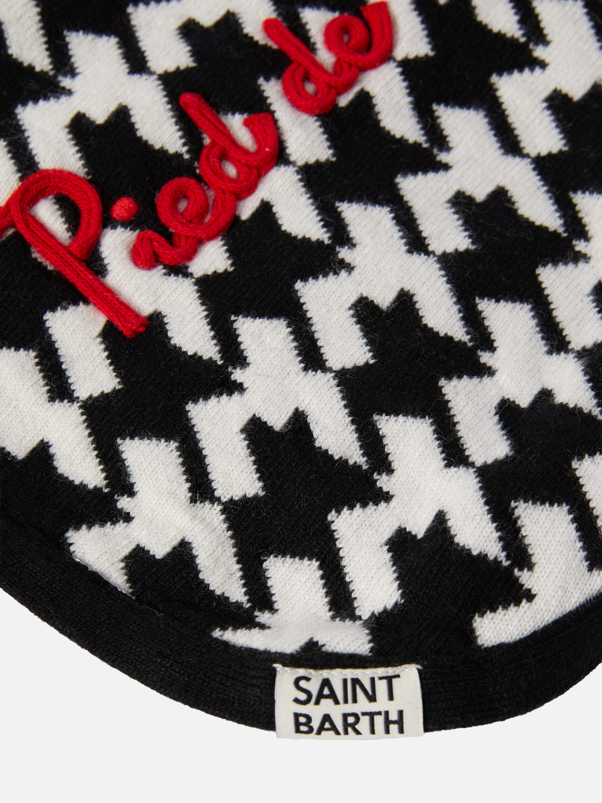 Dog sweater with Pied de Chien embroidery - Image 4