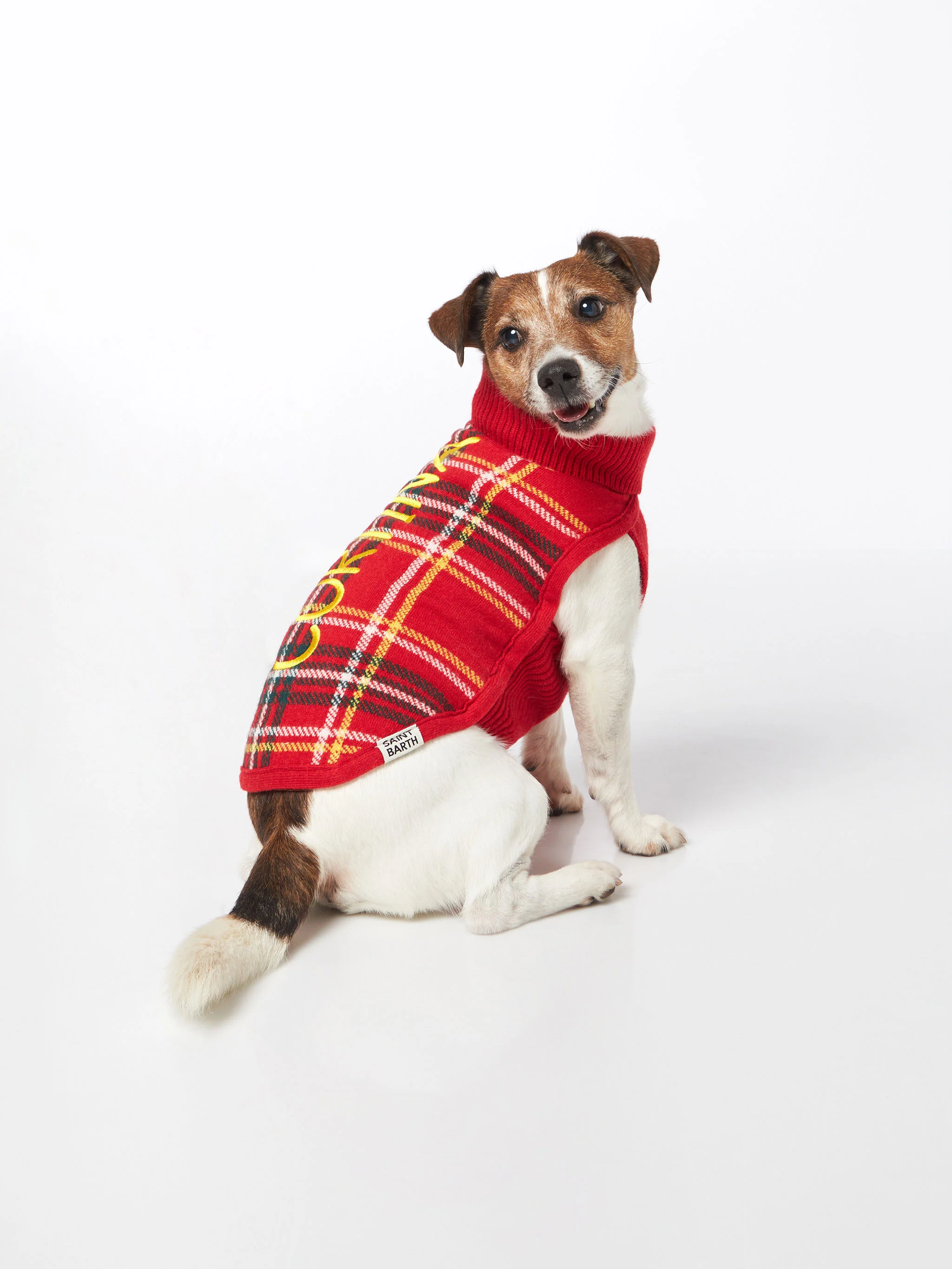 Dog sweater with tartan print - Image 3
