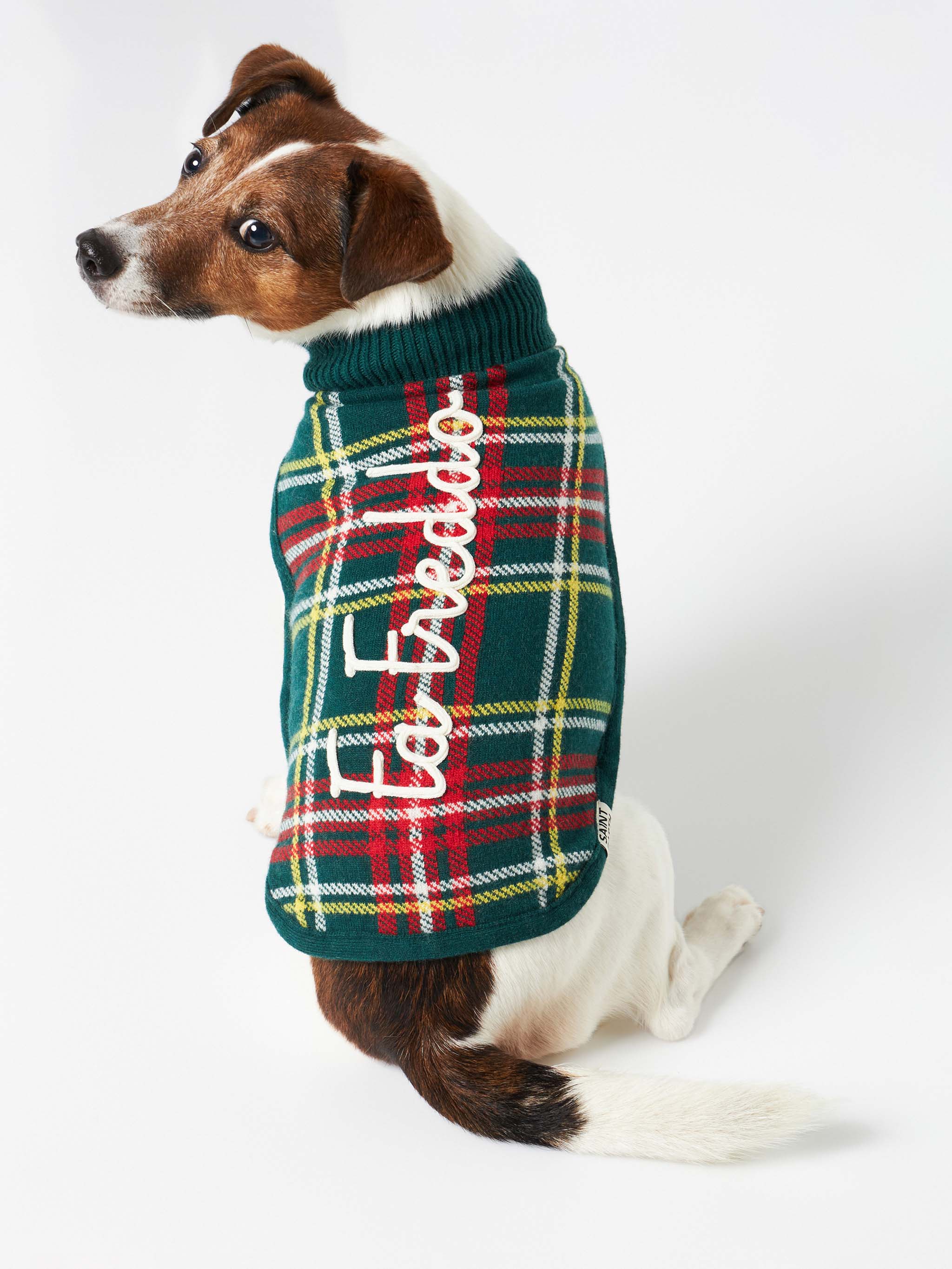 Dog sweater with tartan jacquard - Image 2