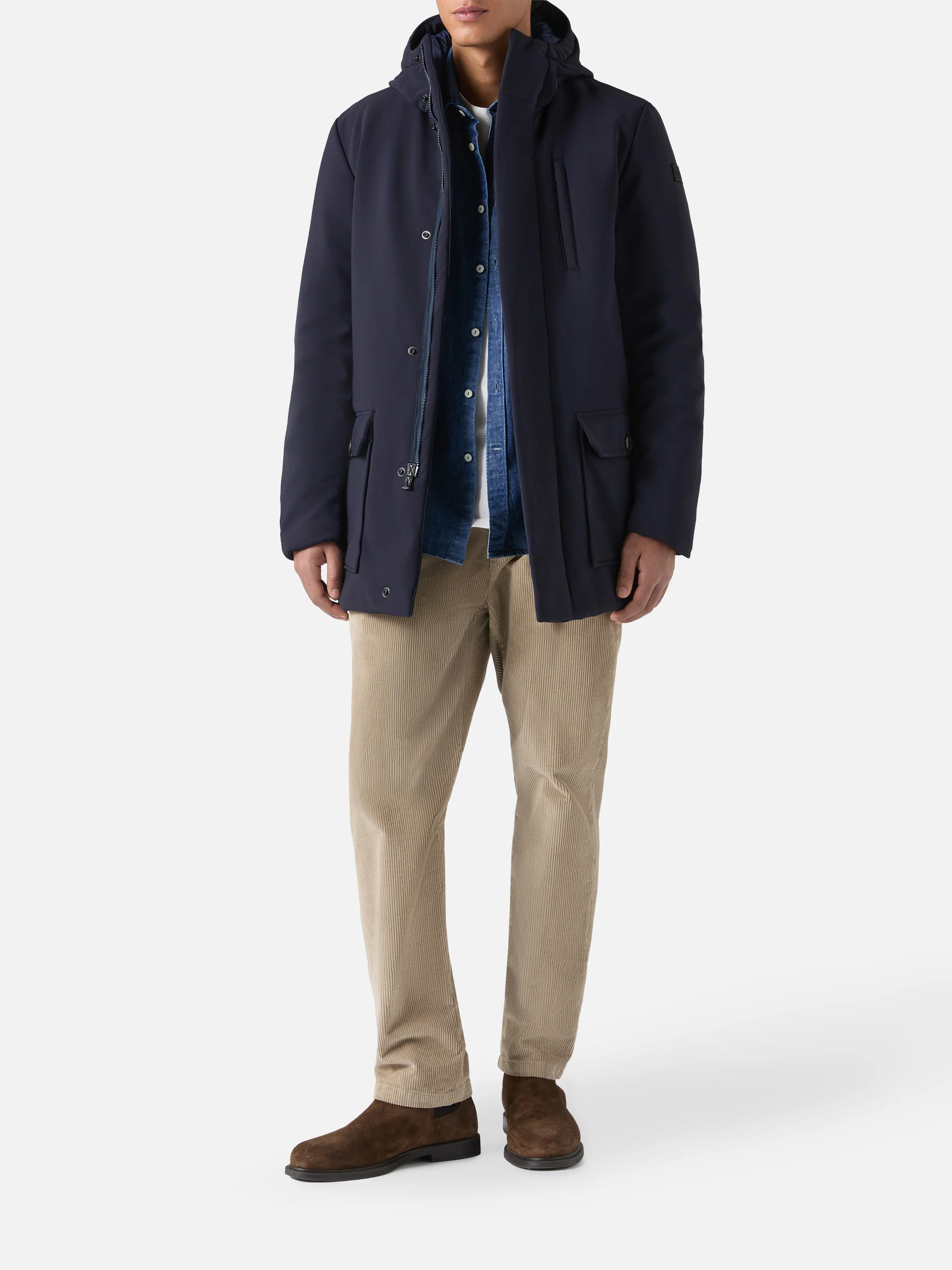Duke blue navy hooded coat - Image 2