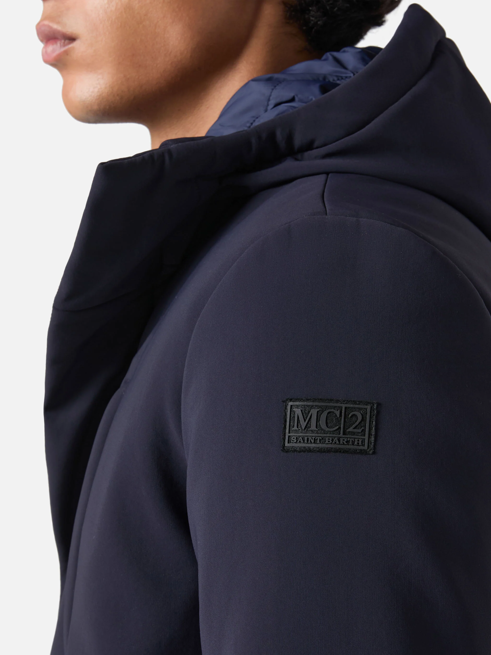 Duke blue navy hooded coat - Image 3