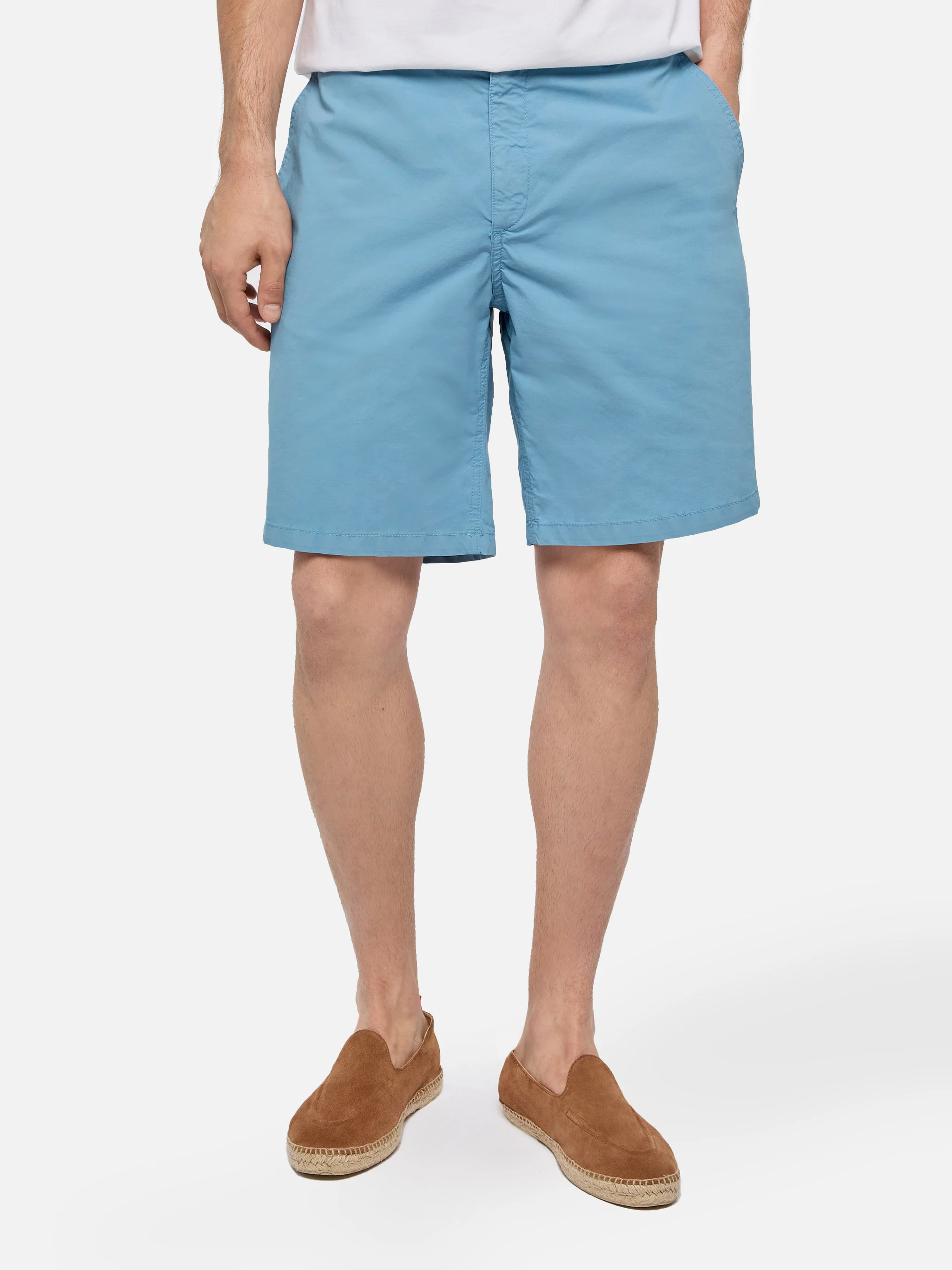 Dusty blue cotton bermuda shorts Ischia