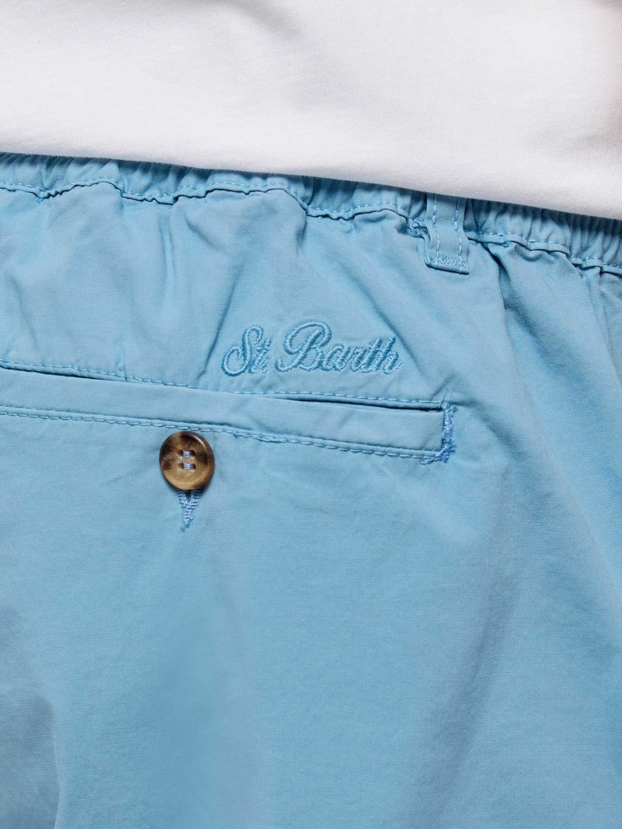 Dusty blue cotton bermuda shorts Ischia - Image 2