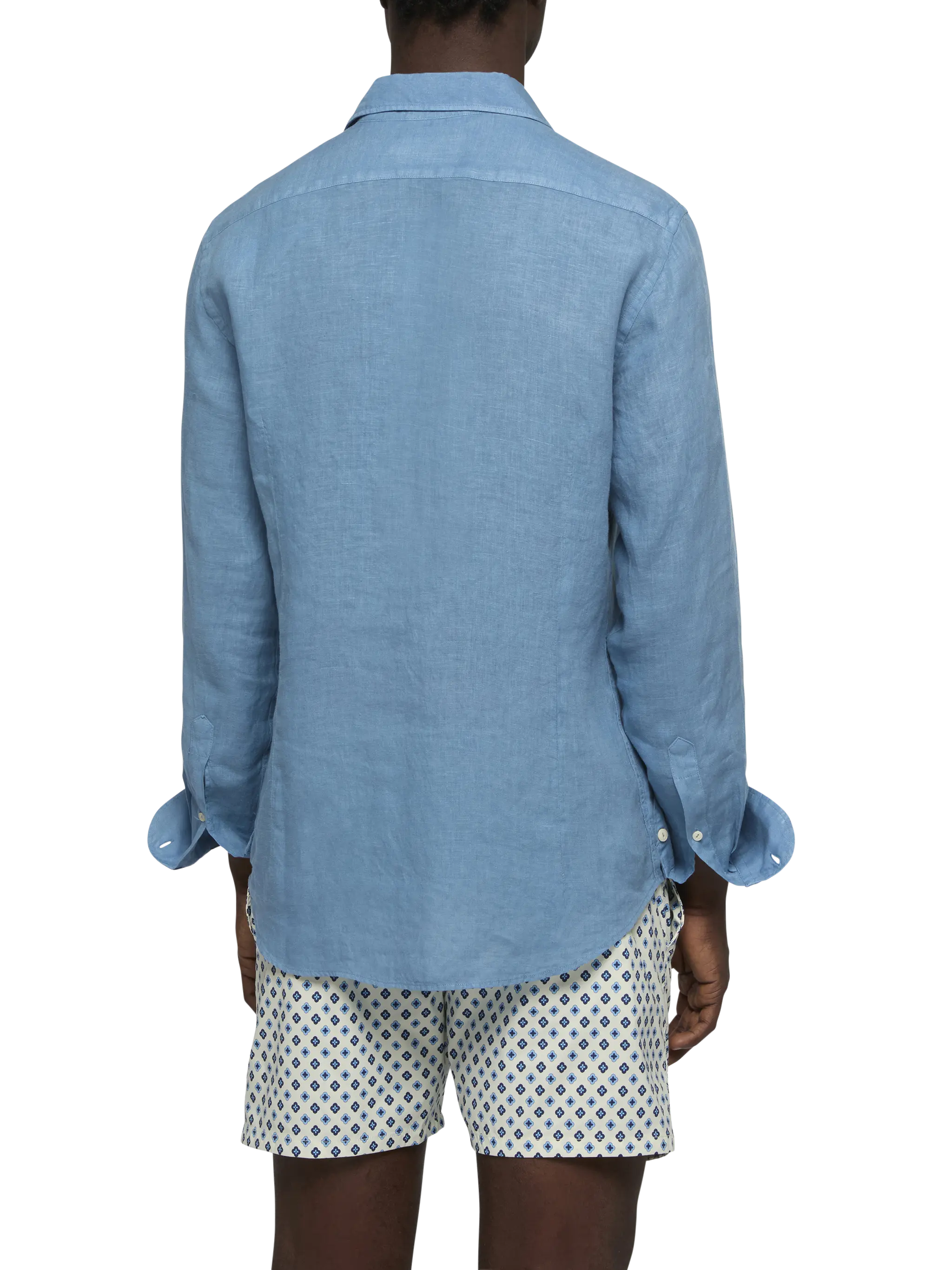 Dusty blue linen shirt Pamplona - Image 3