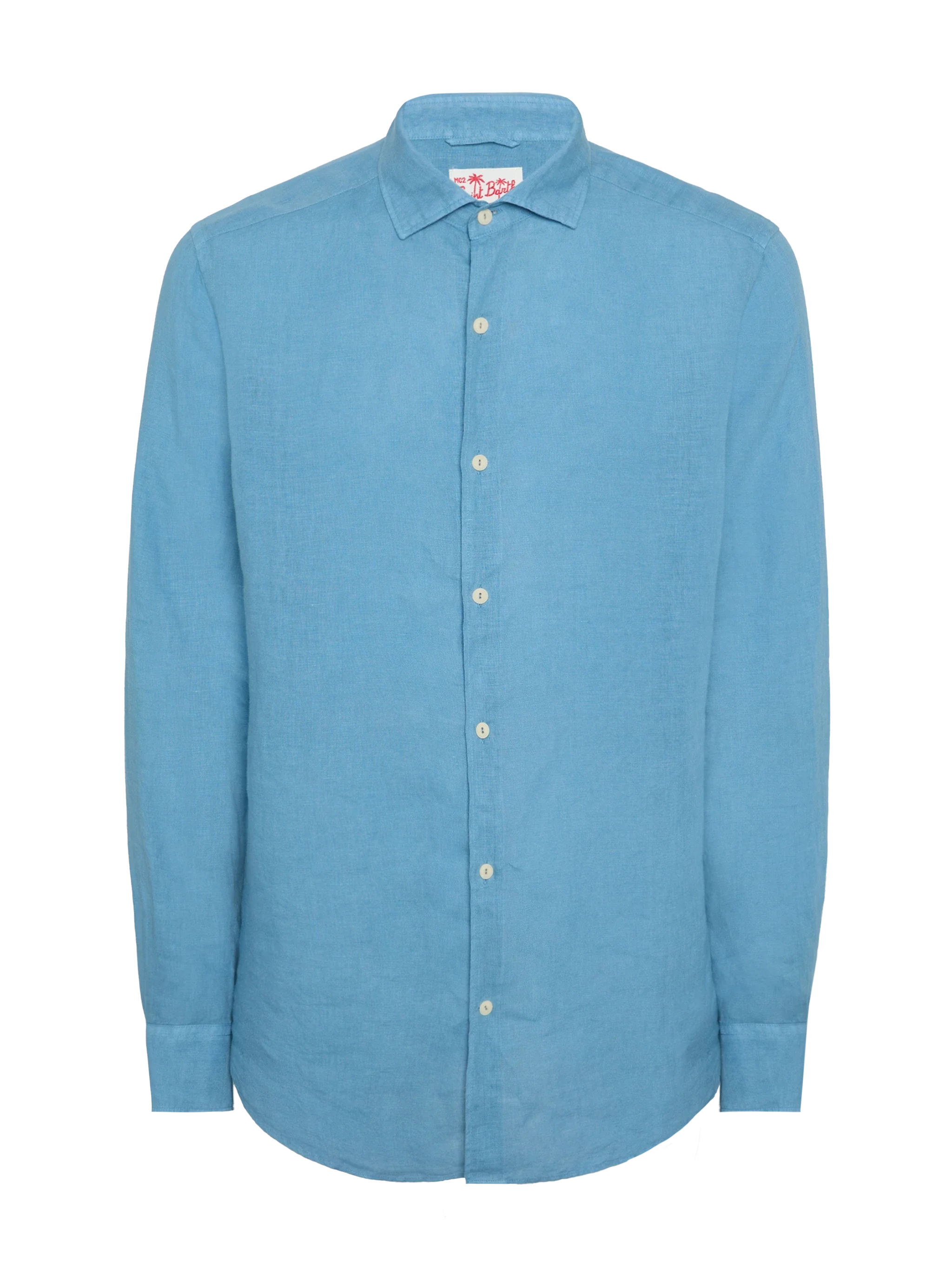 Dusty blue linen shirt Pamplona - Image 4
