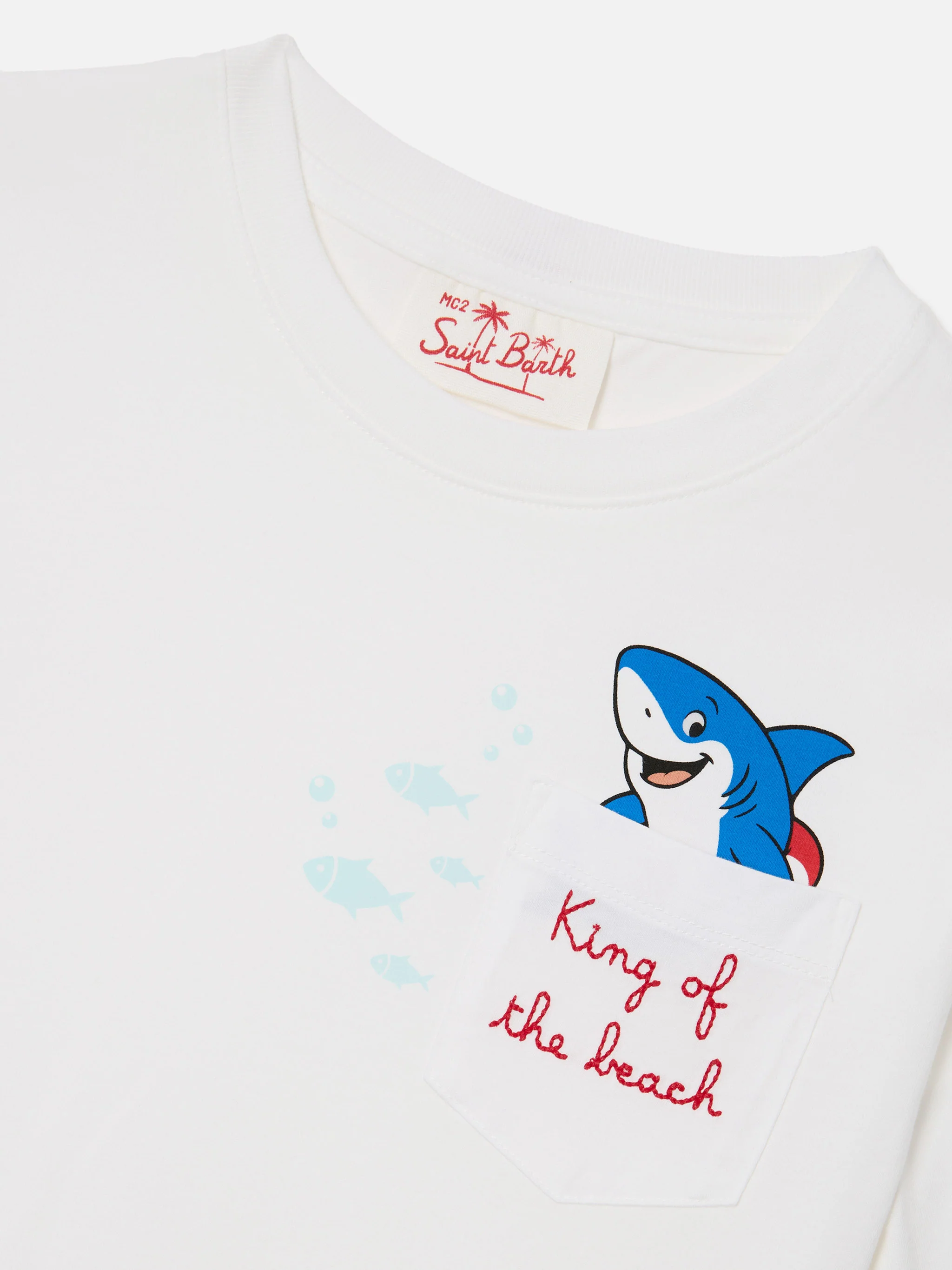 Eddy t-shirt with chest pocket and King Of The Beach embroidery - Image 2