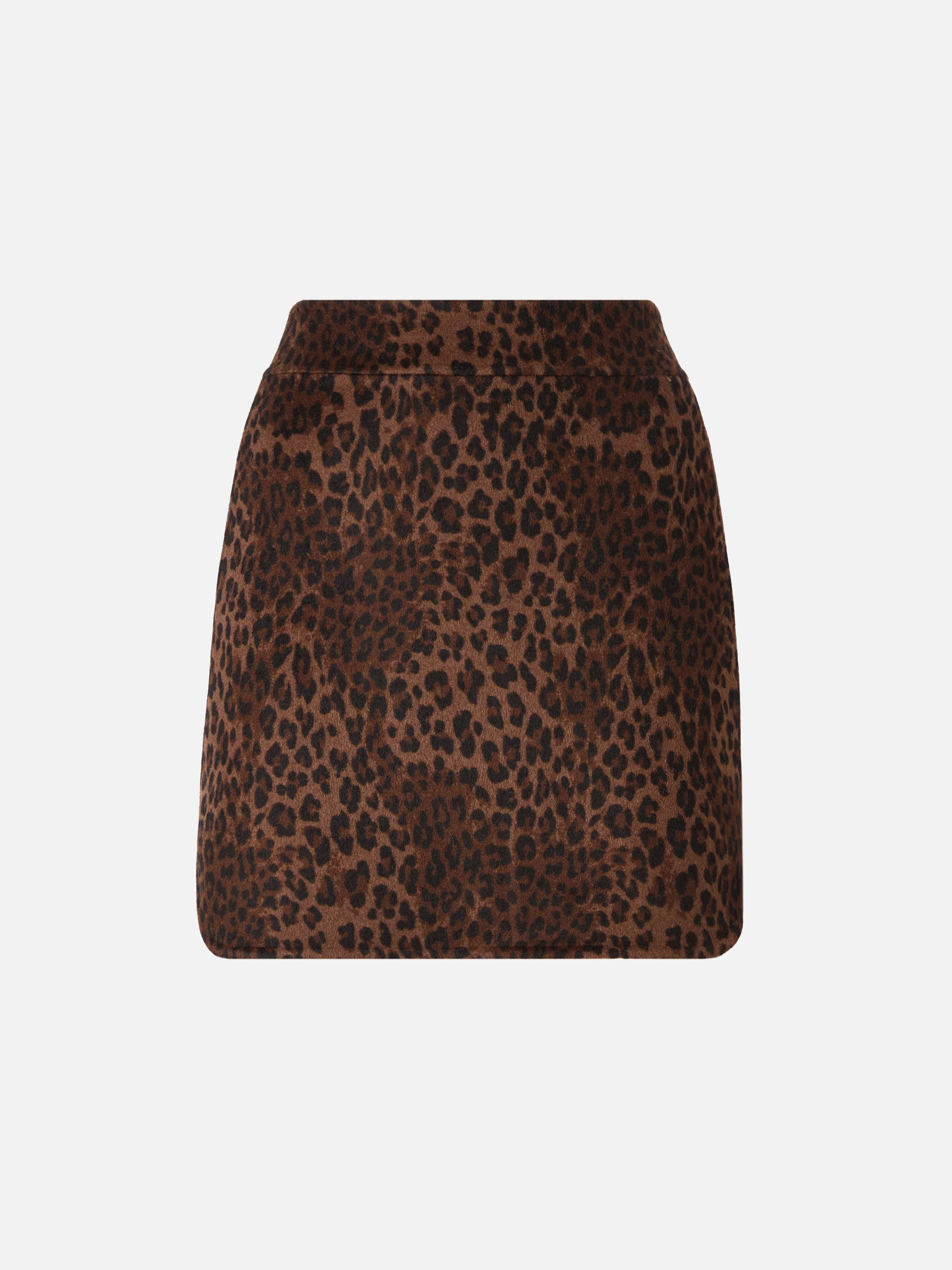 Eira mini skirt in double fabric with leopard print - Image 5