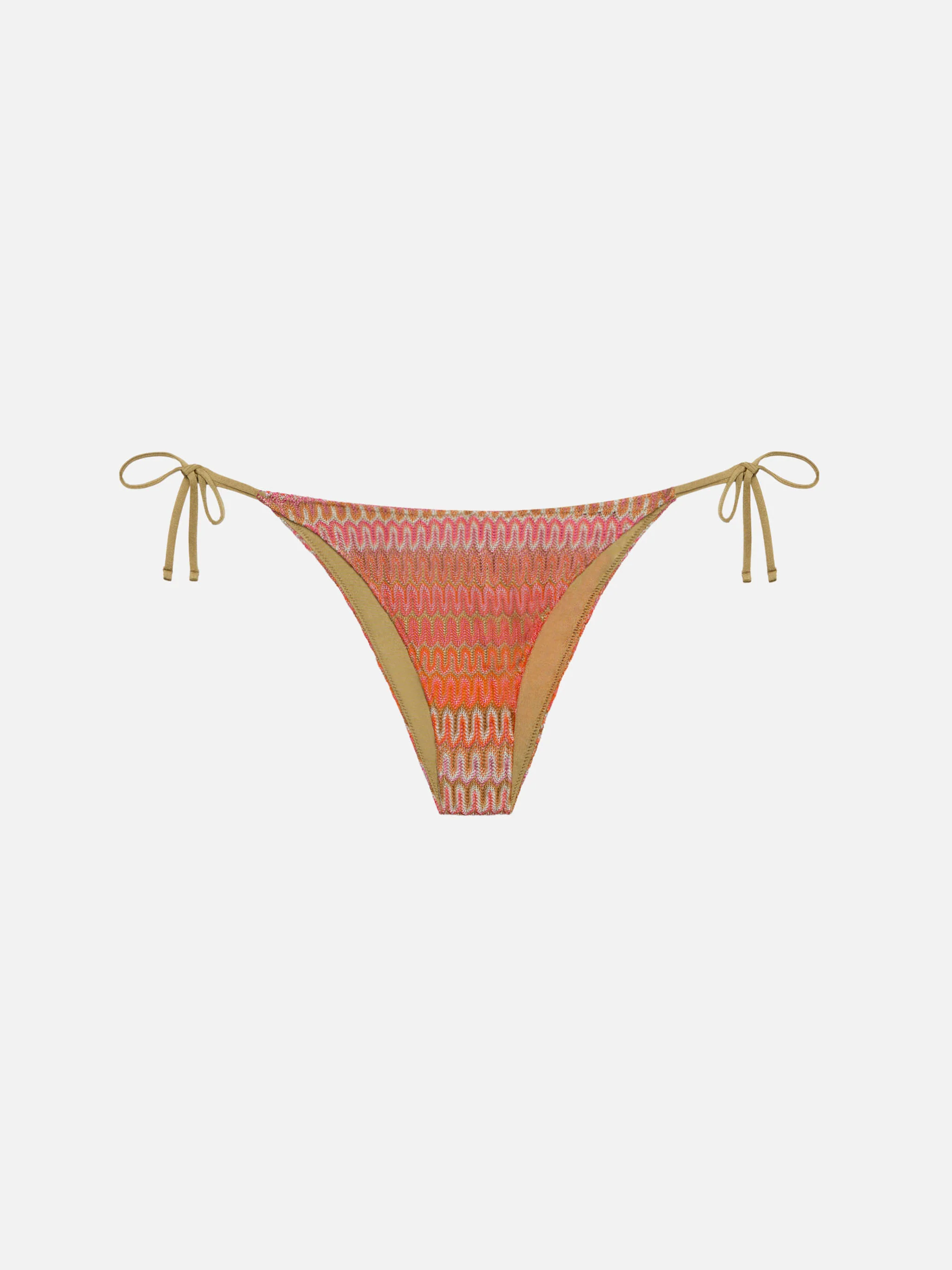 Elea swim briefs in orange raschel fabric