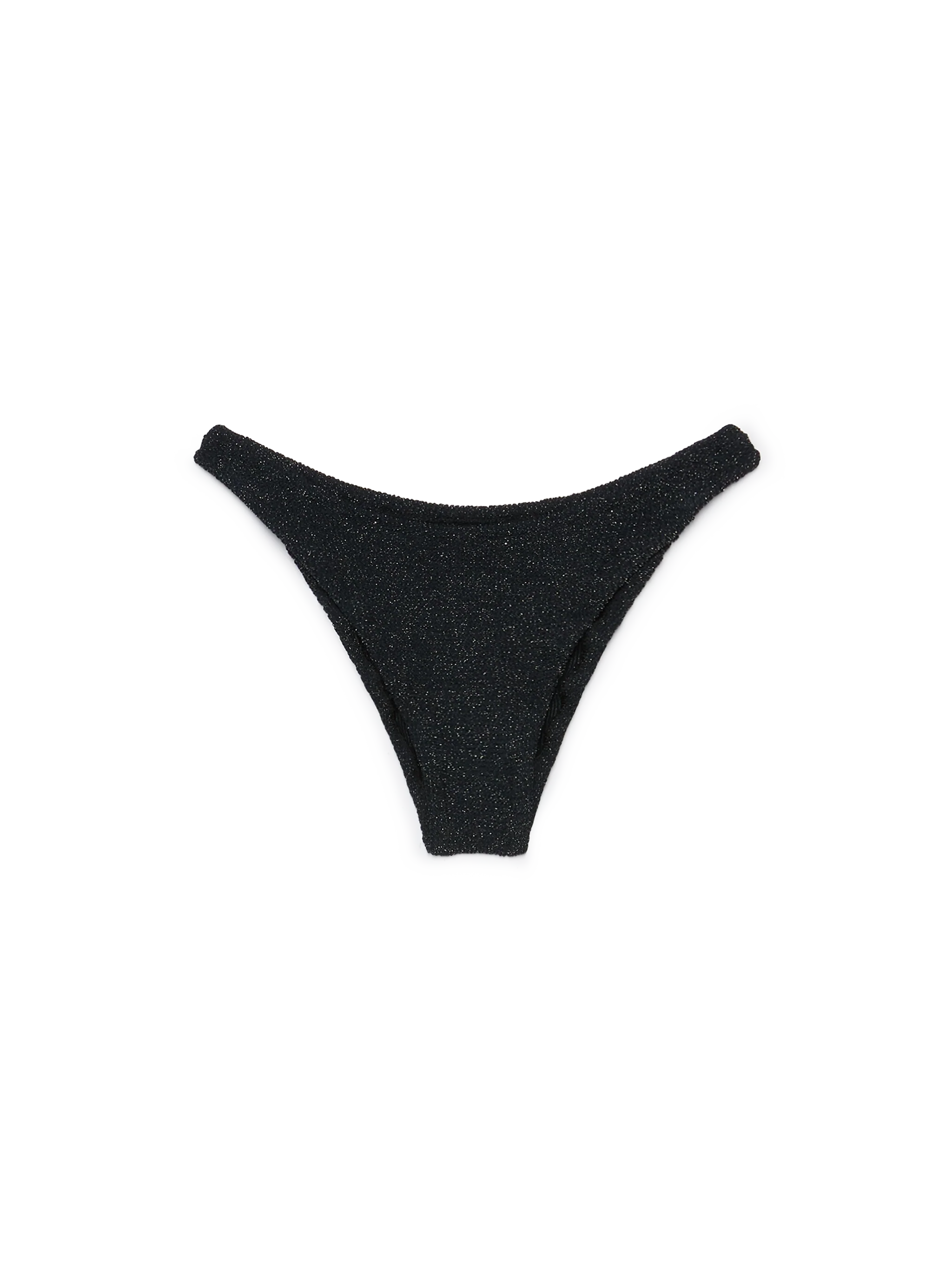 Elise classic black crinkle lurex swim briefs
