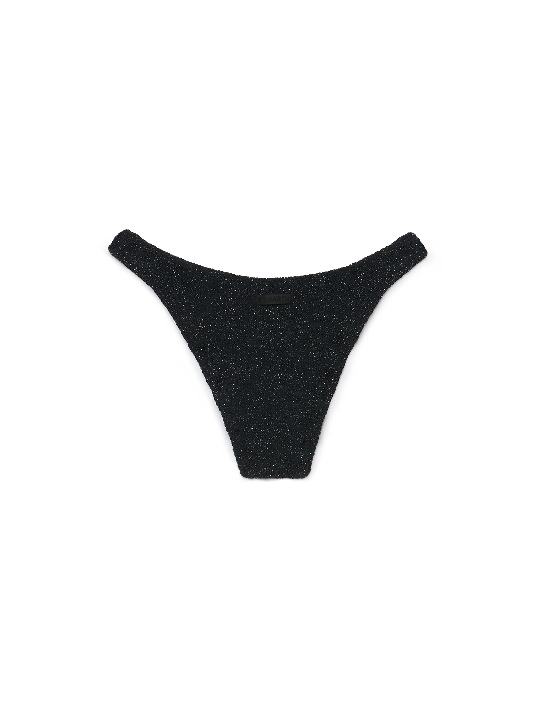 Elise classic black crinkle lurex swim briefs - Image 2