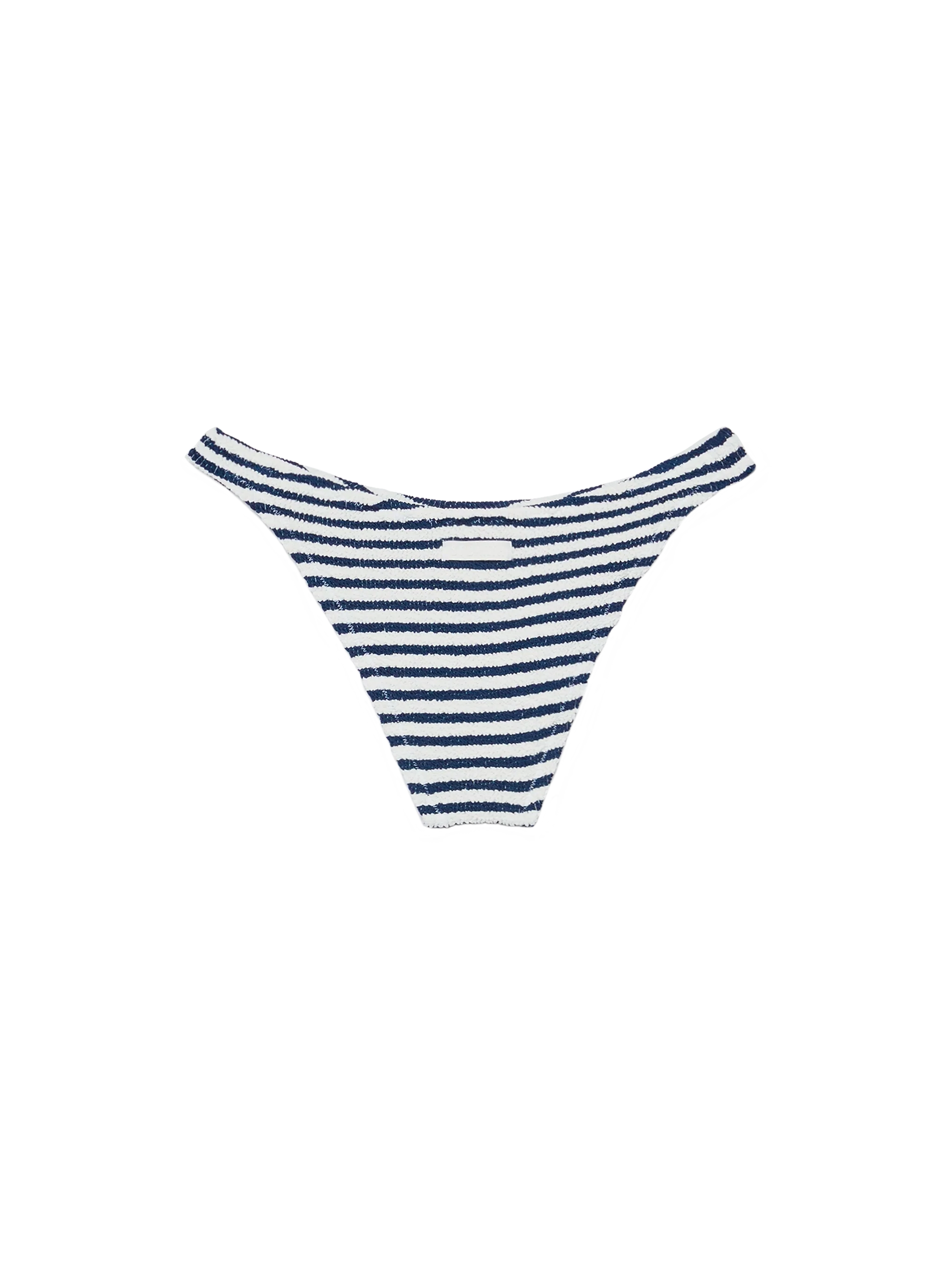 Elise classic crinkle swim briefs with striped print - Image 2