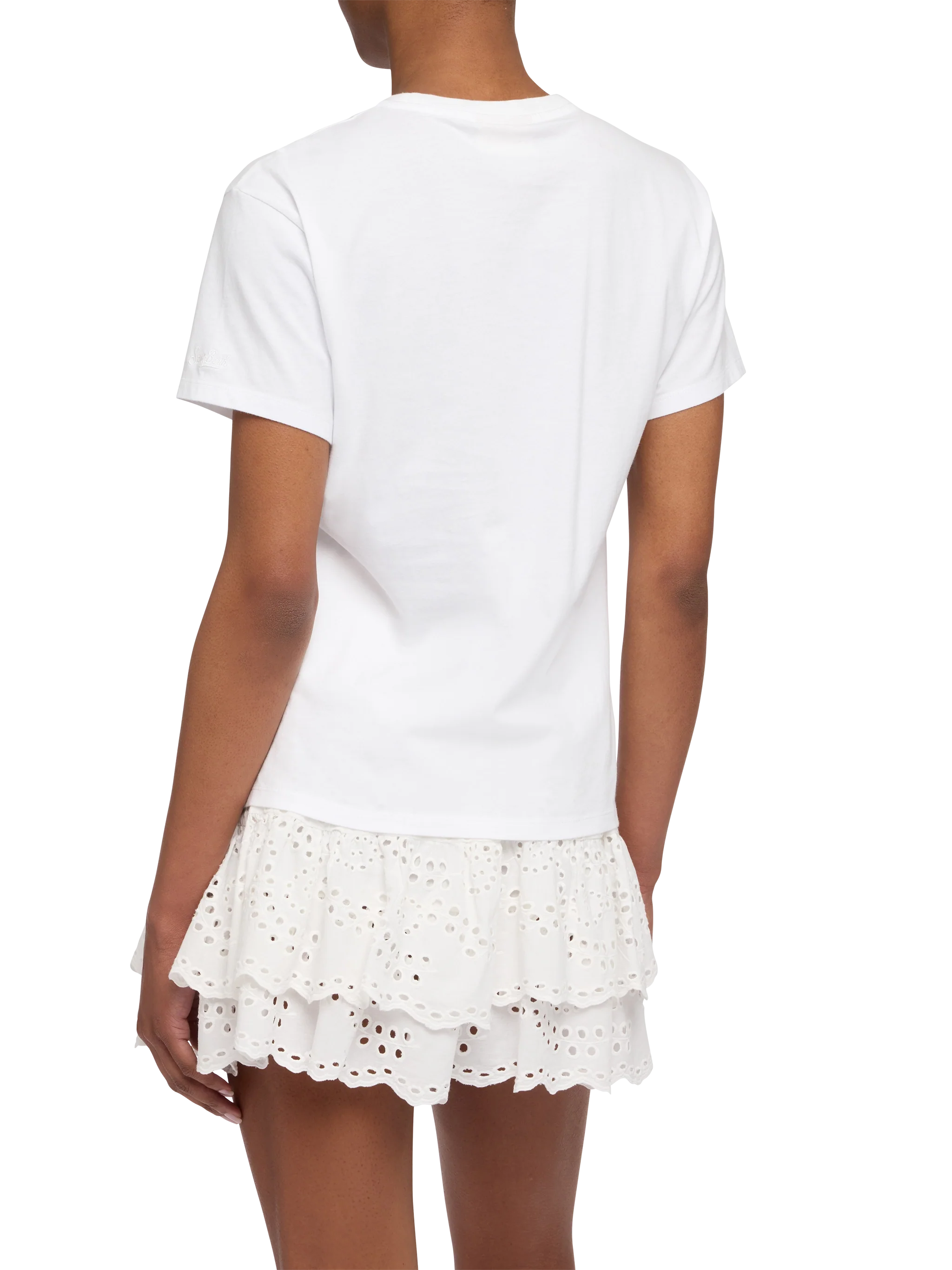 Emilie cotton t-shirt with Après Sun embroidery - Image 3