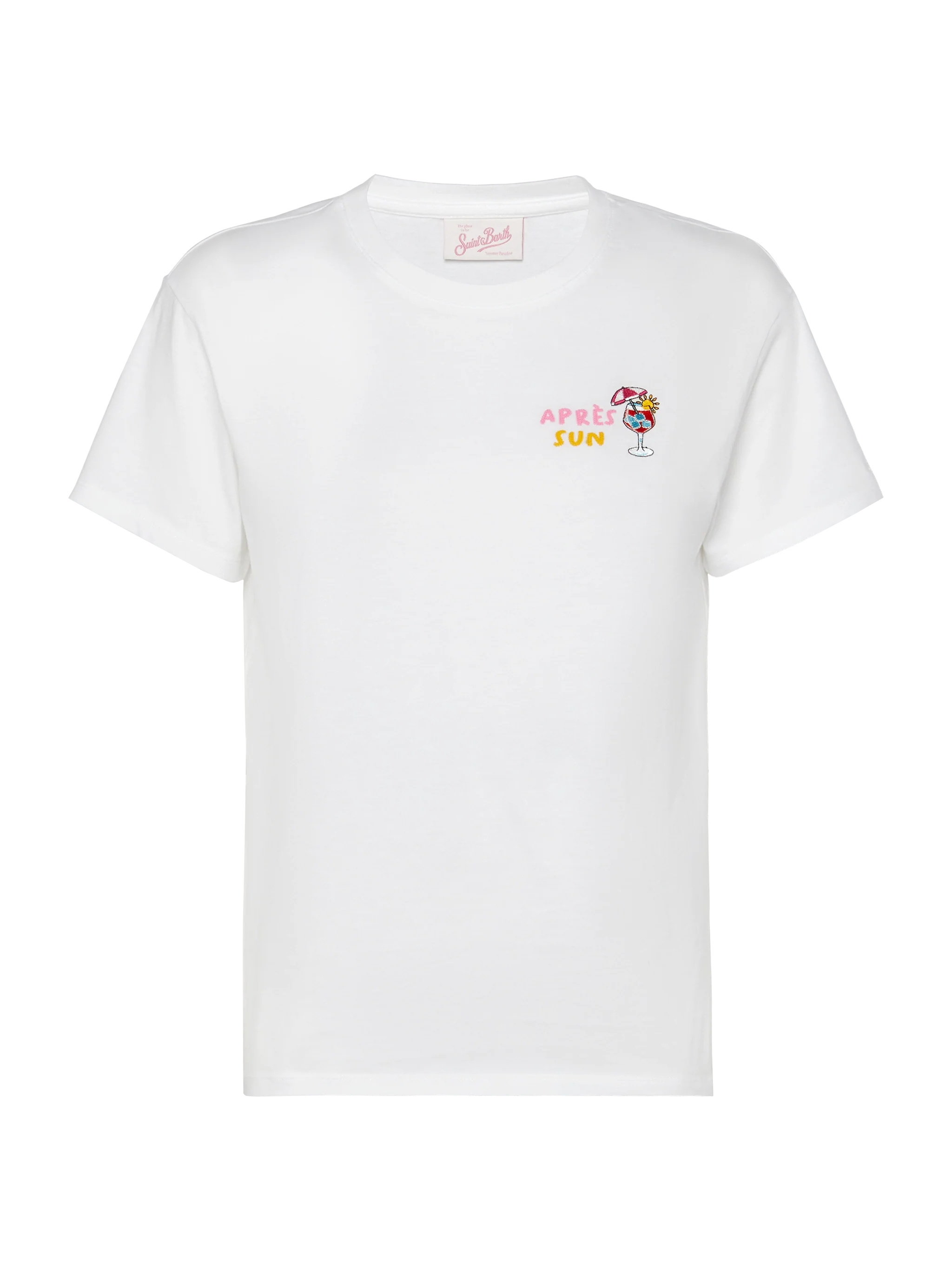 Emilie cotton t-shirt with Après Sun embroidery - Image 4