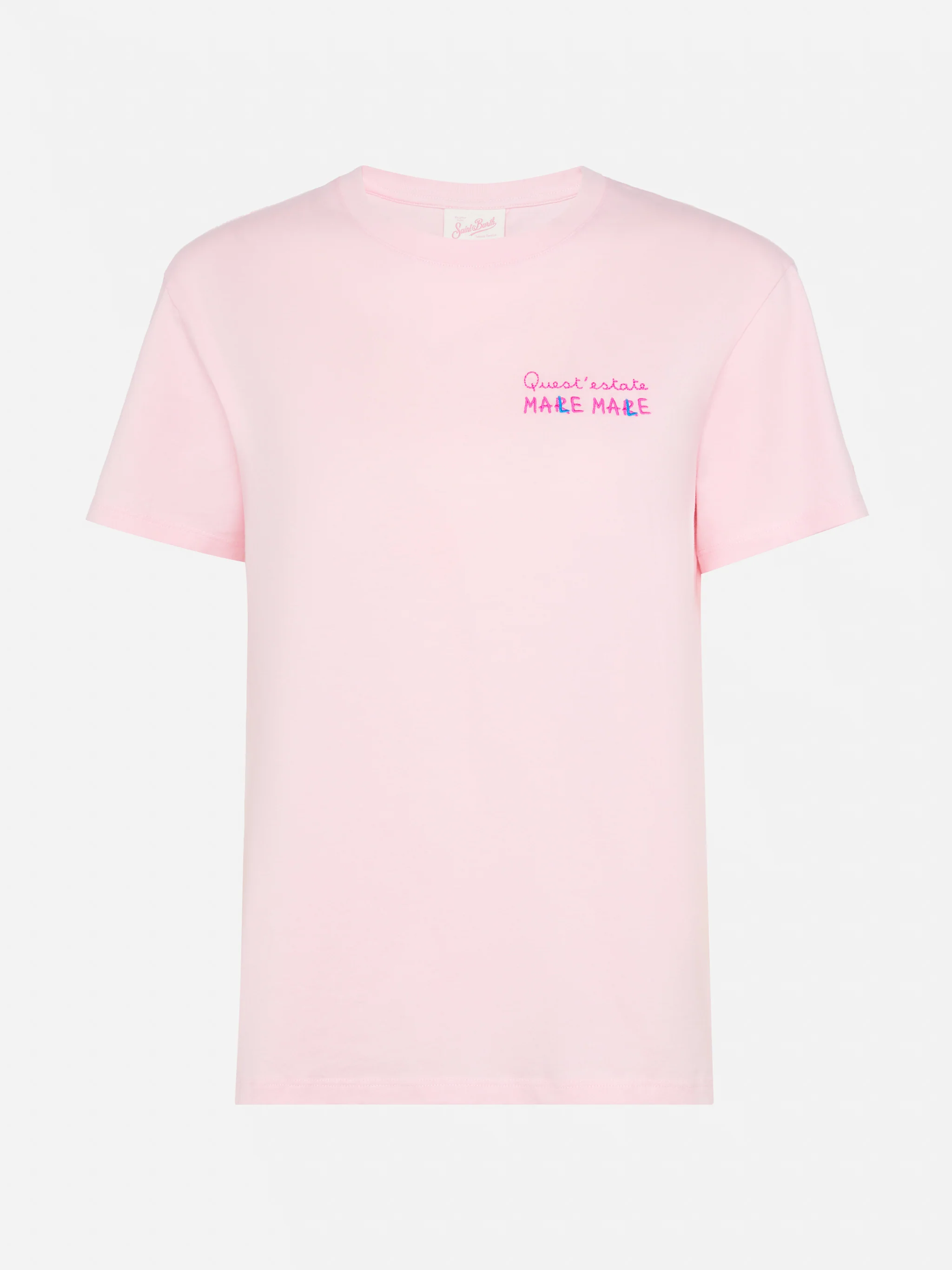 Emilie cotton t-shirt with Mare Male embroidery - Image 4