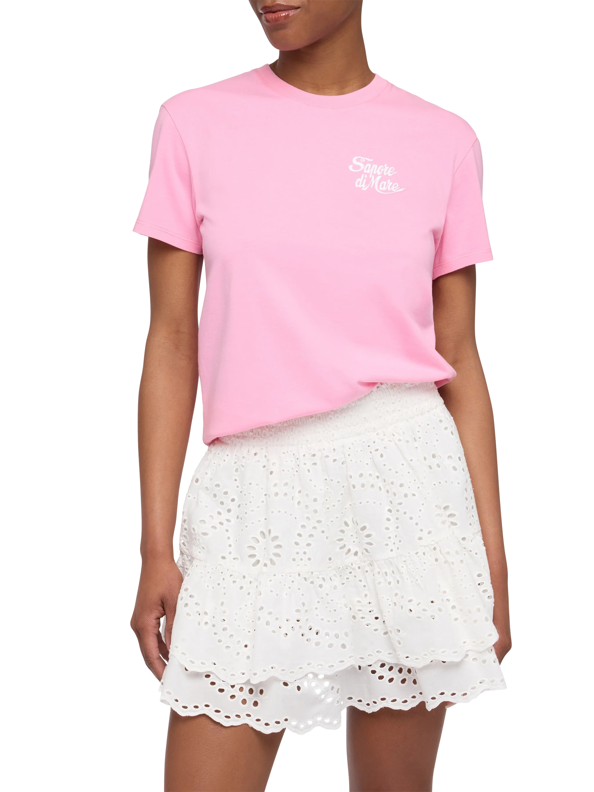 Emilie cotton t-shirt with Sapore di Mare print | SAPORE DI MARE SPECIAL EDITION - Image 3