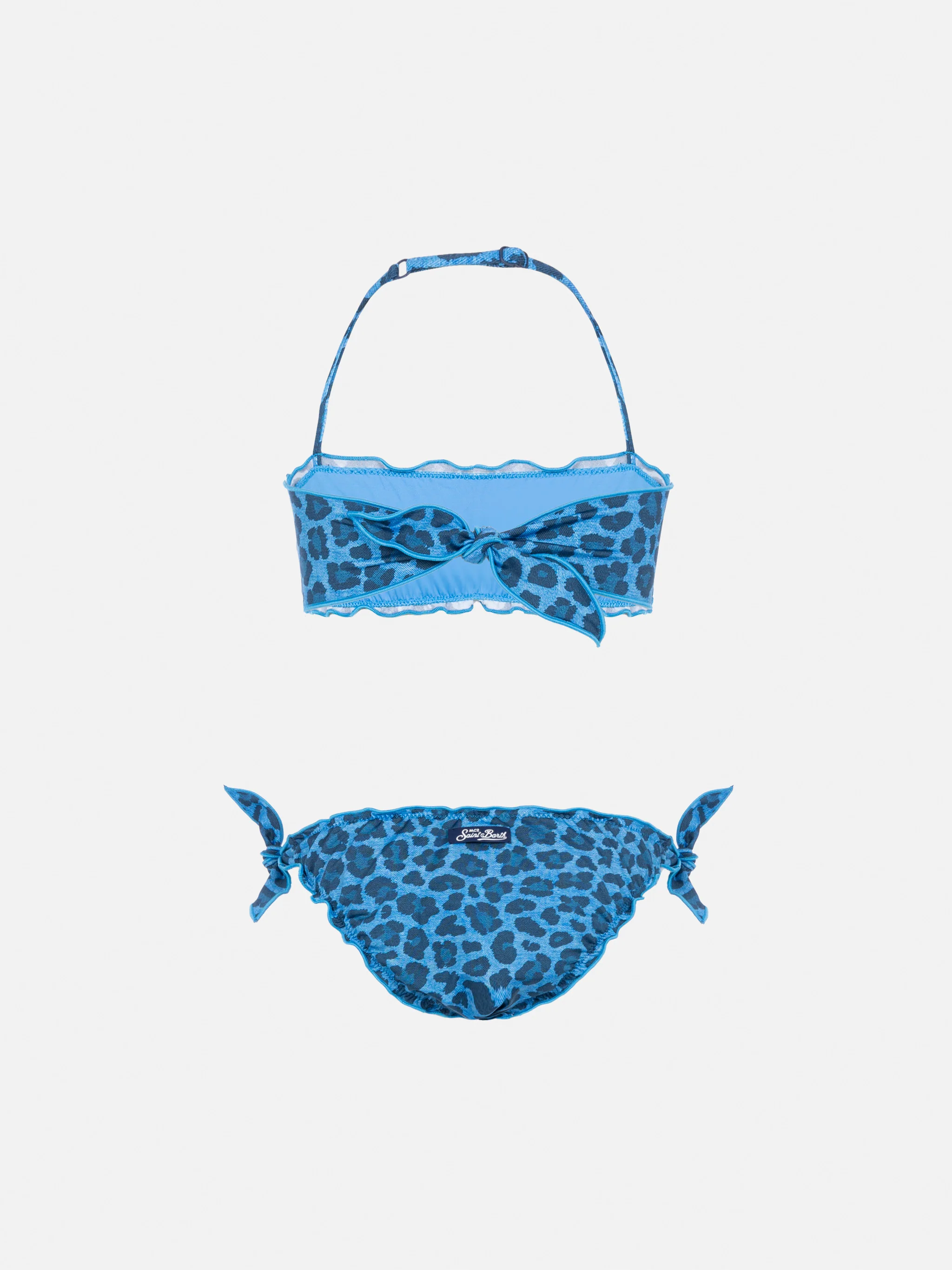 Emy classic bandeau bikini with animalier print - Image 2