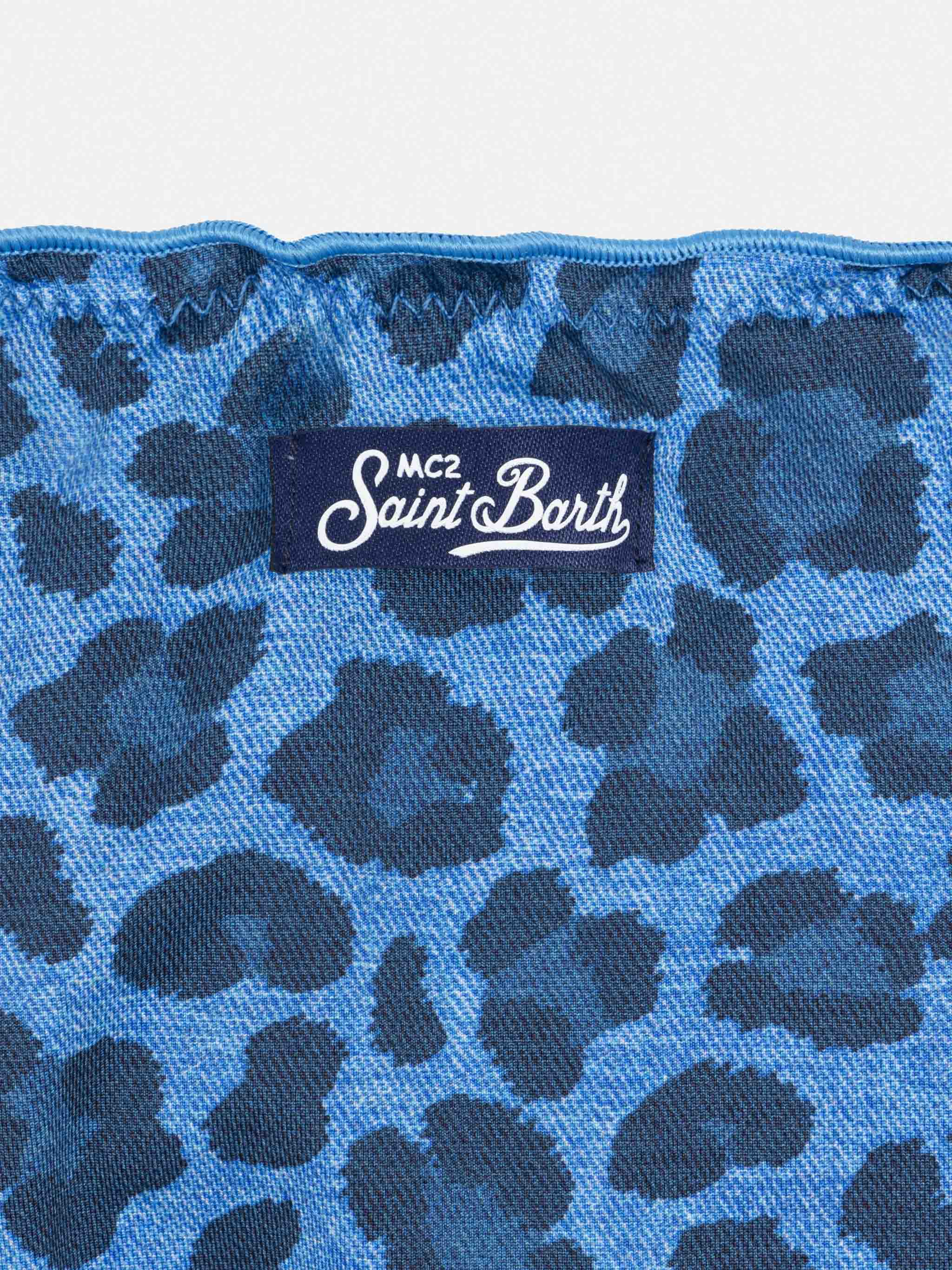 Emy classic bandeau bikini with animalier print - Image 3
