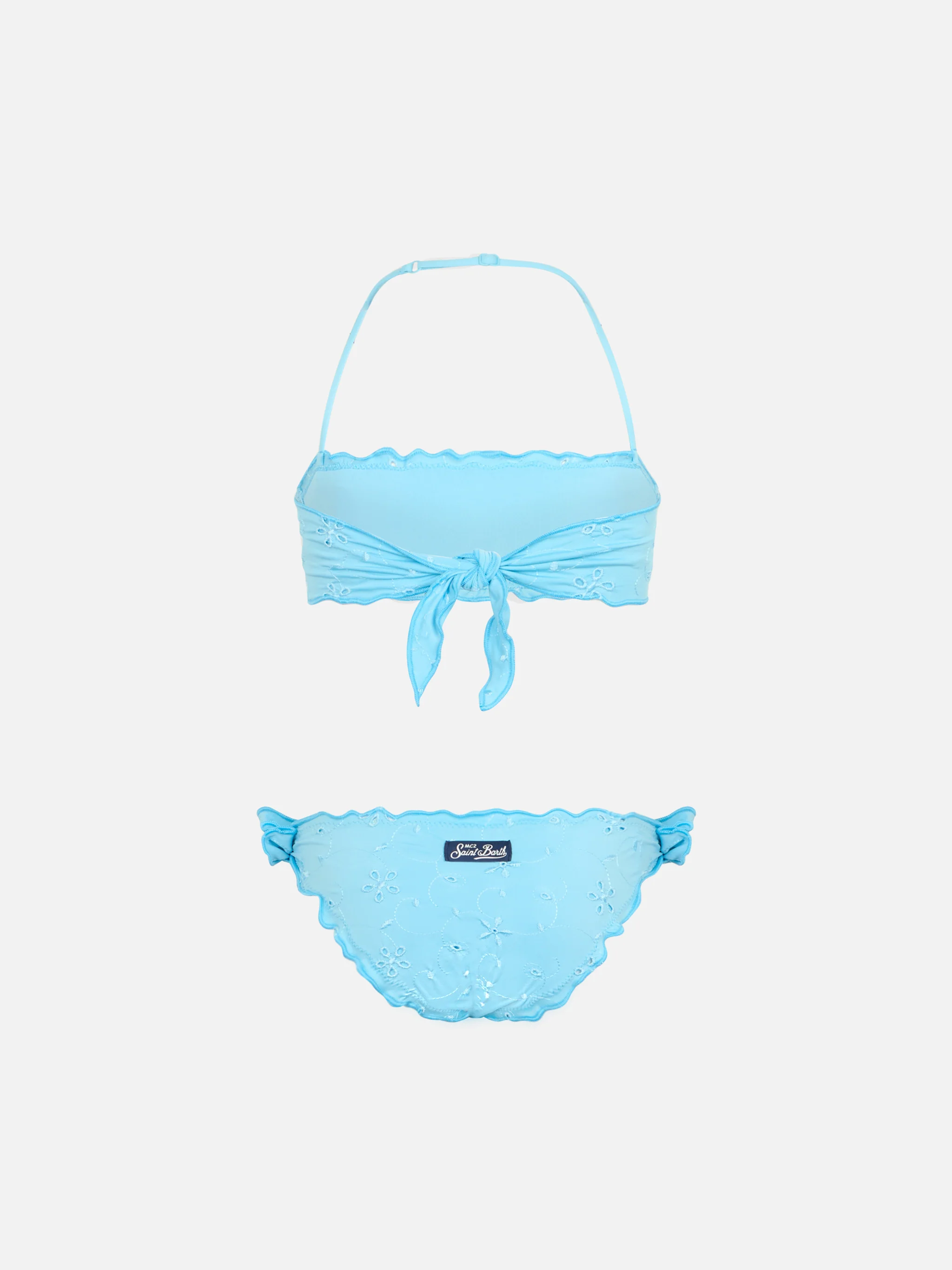 Emy classic bandeau bikini with Sangallo lace embroidery - Image 2