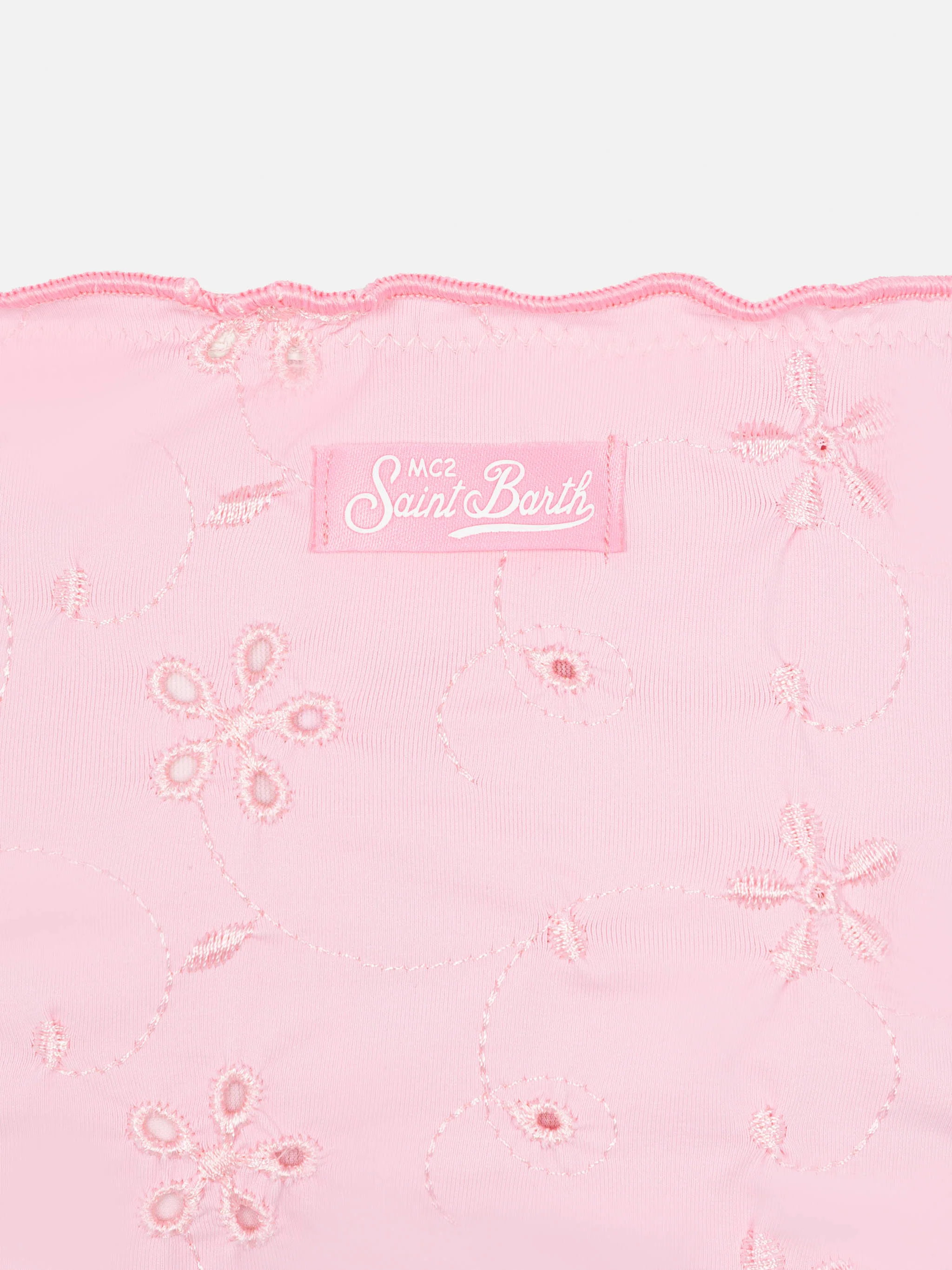 Emy classic bandeau bikini with Sangallo lace embroidery - Image 3