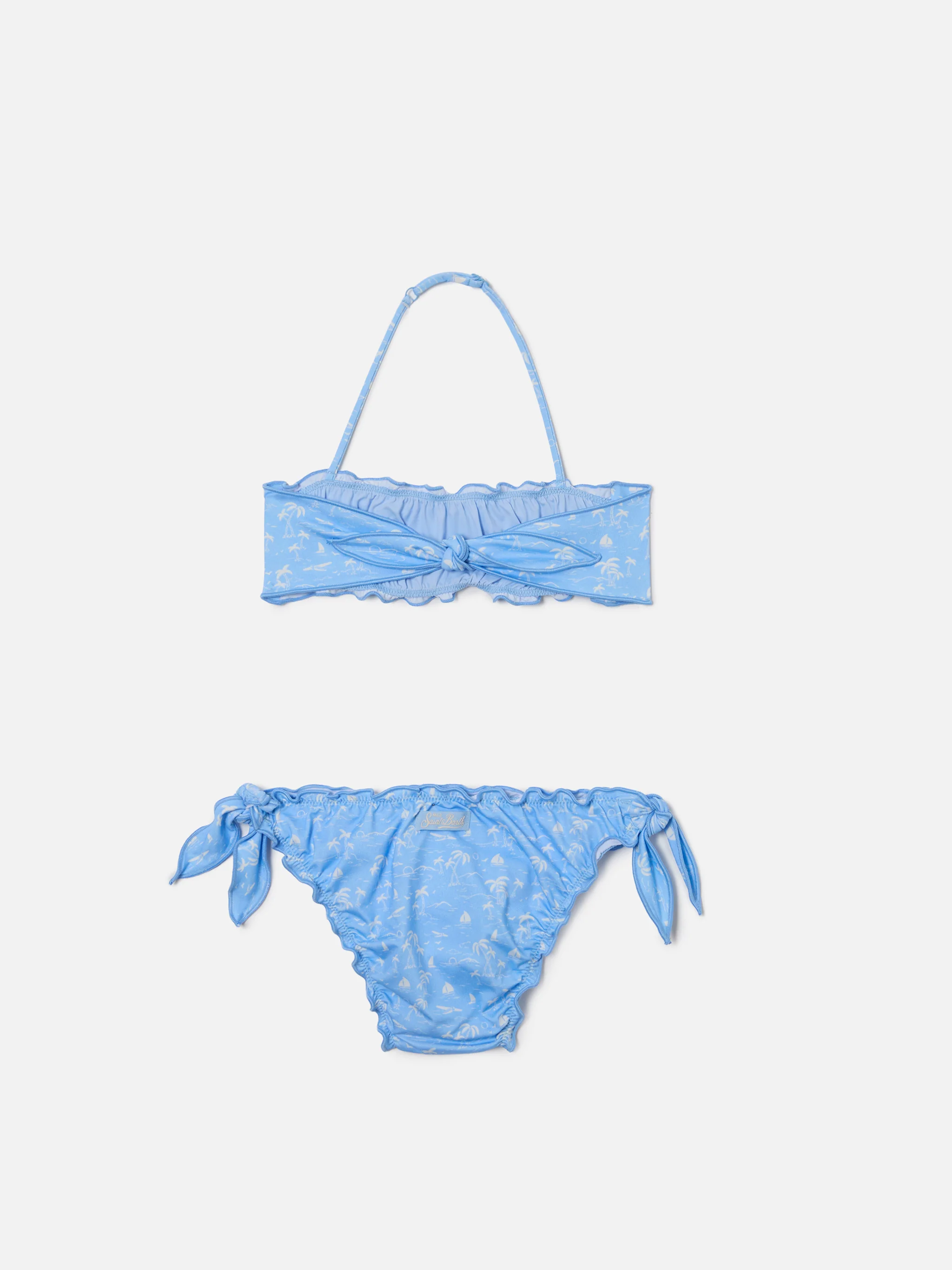 Emy light blue tropical print bikini - Image 2