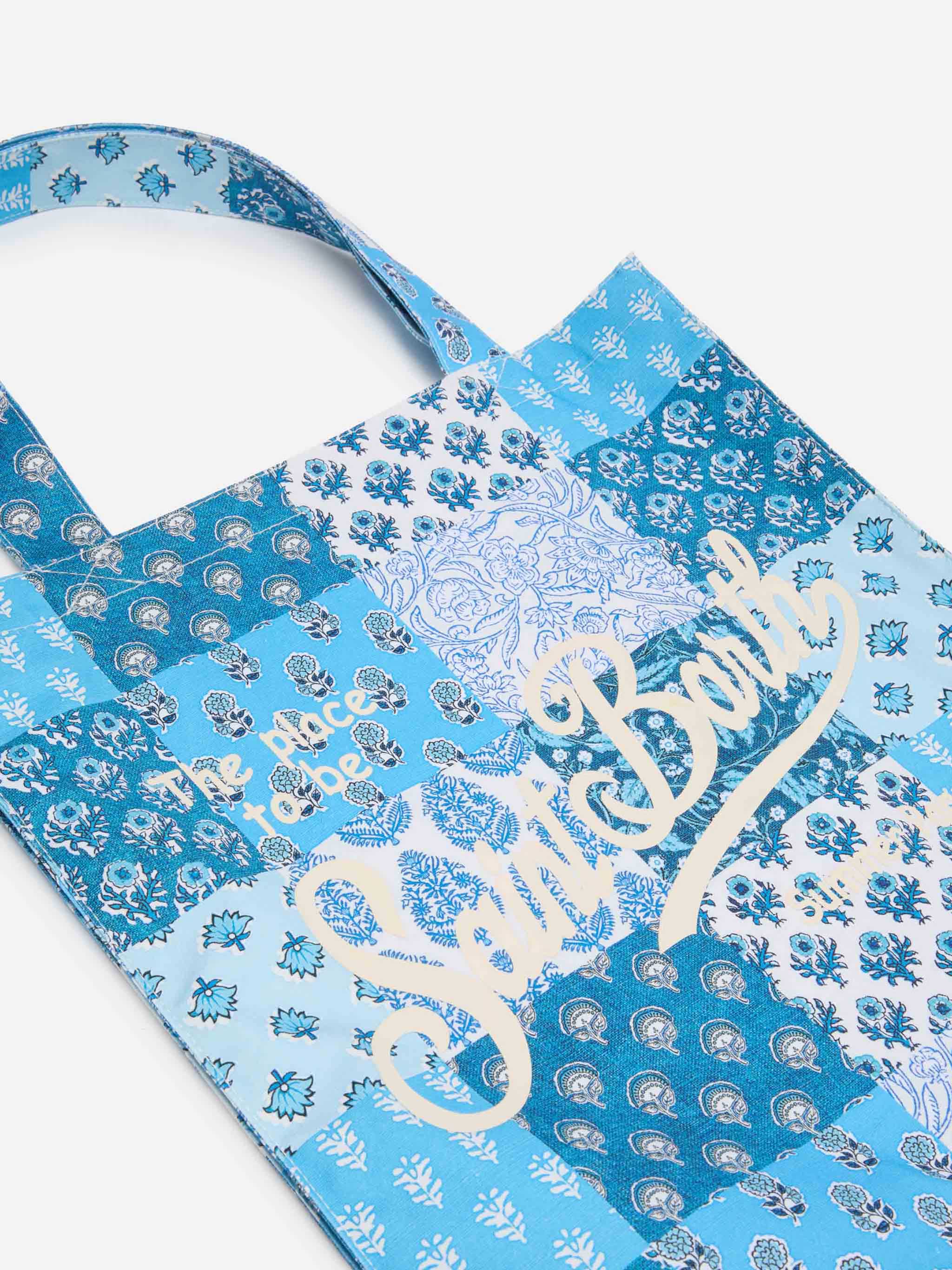 Essential flat cotton flower Bag with Saint Barth logo - Image 3