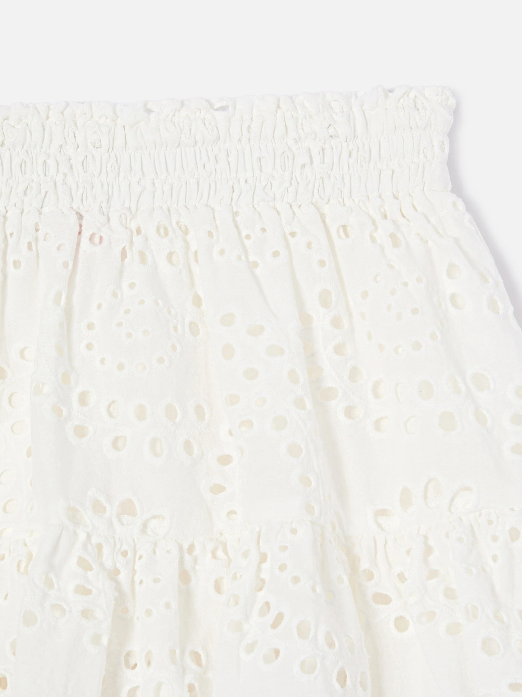 Evissa Jr cotton broderie skirt with double ruffle - Image 3
