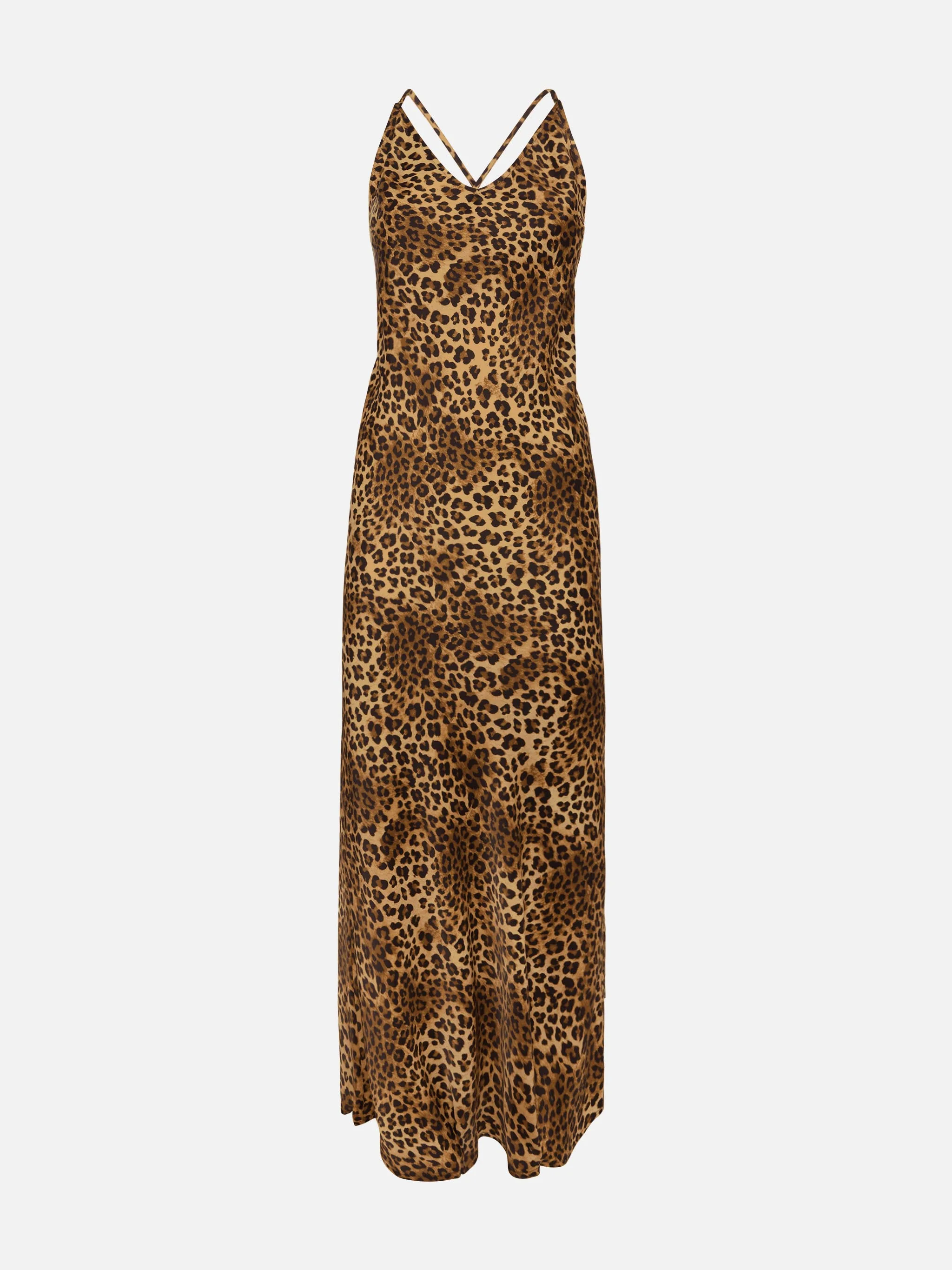 Eydis satin slip dress with animalier print - Image 4