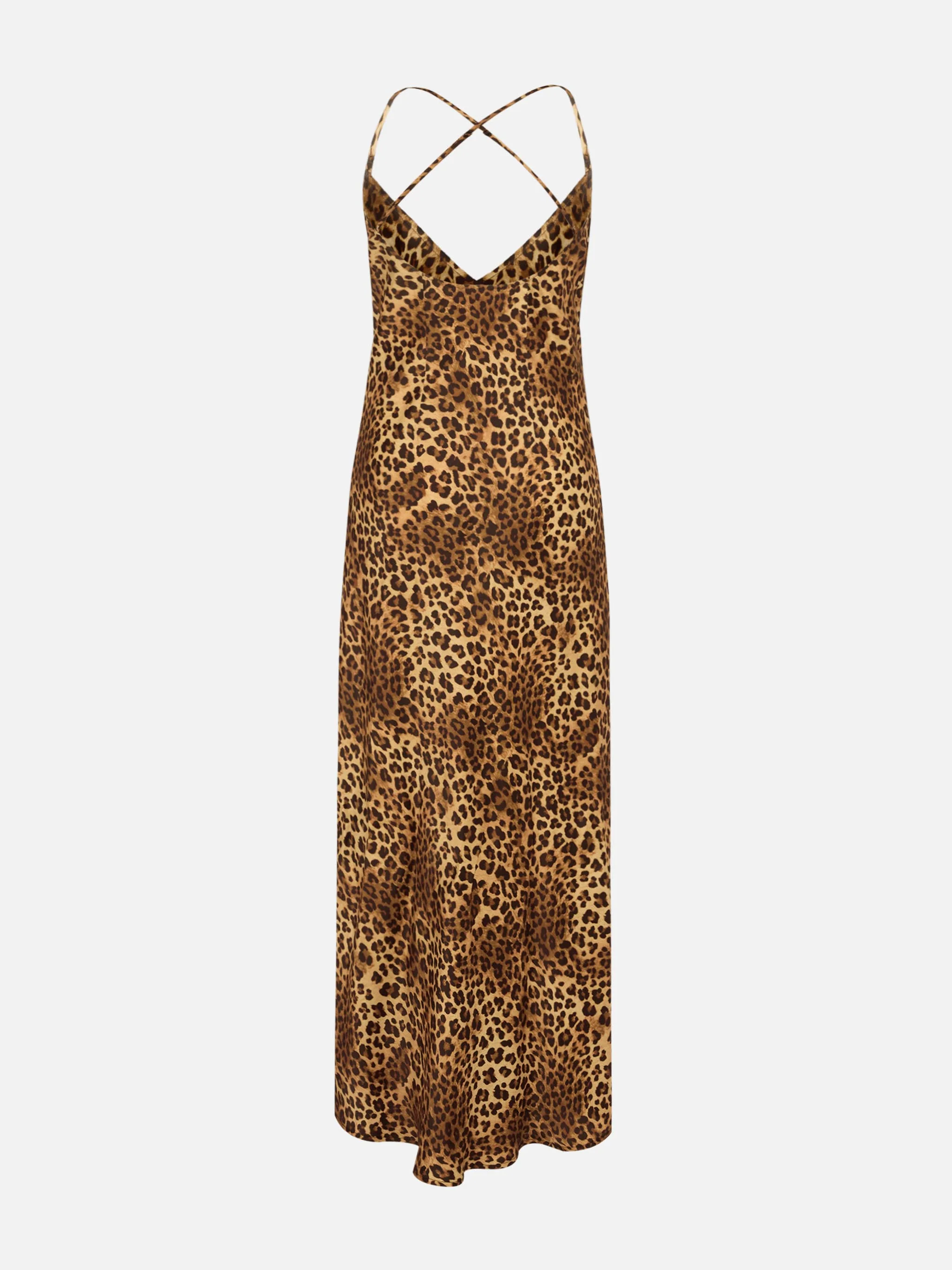 Eydis satin slip dress with animalier print - Image 5
