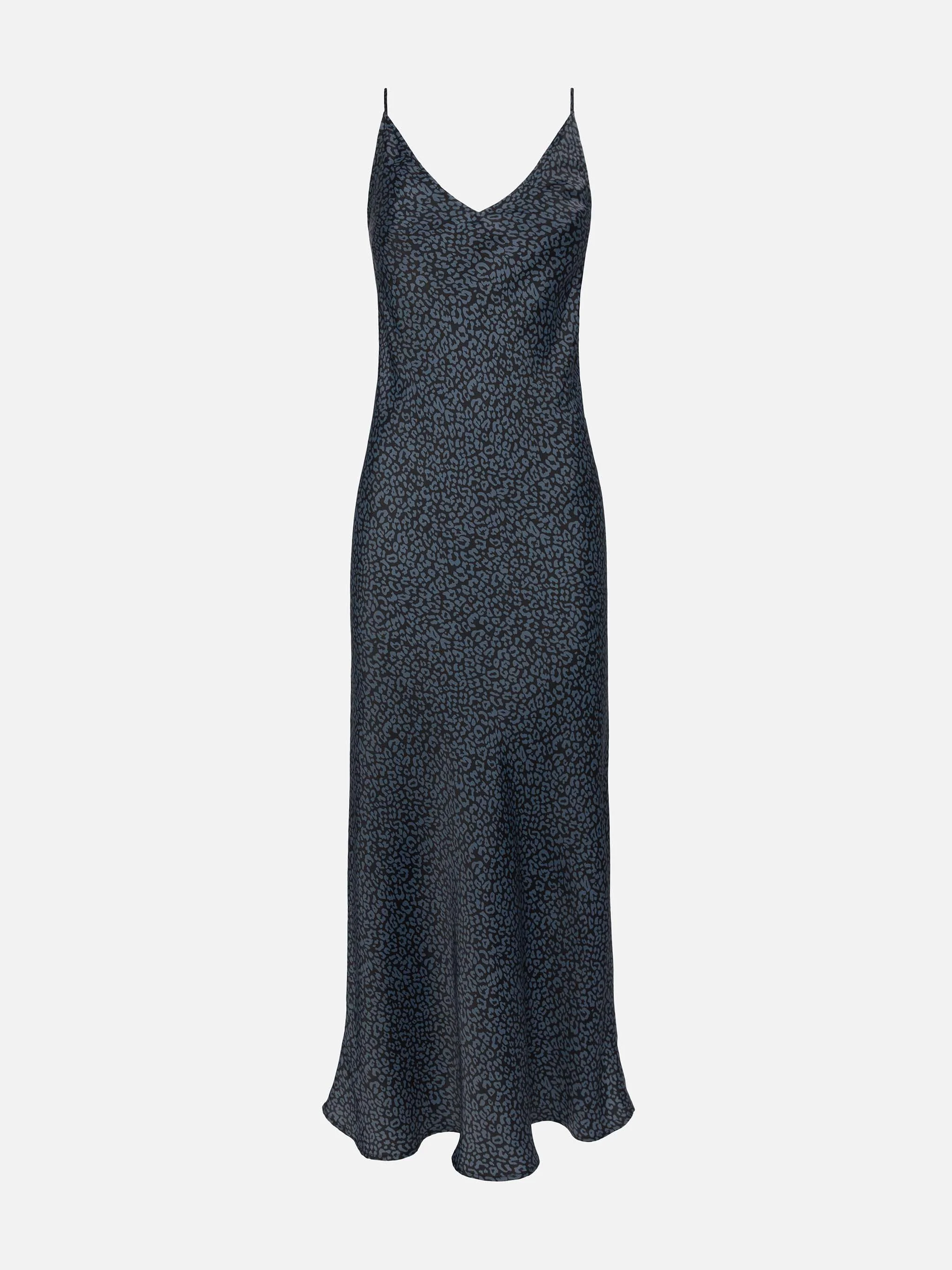Eydis satin slip dress with animalier print - Image 4