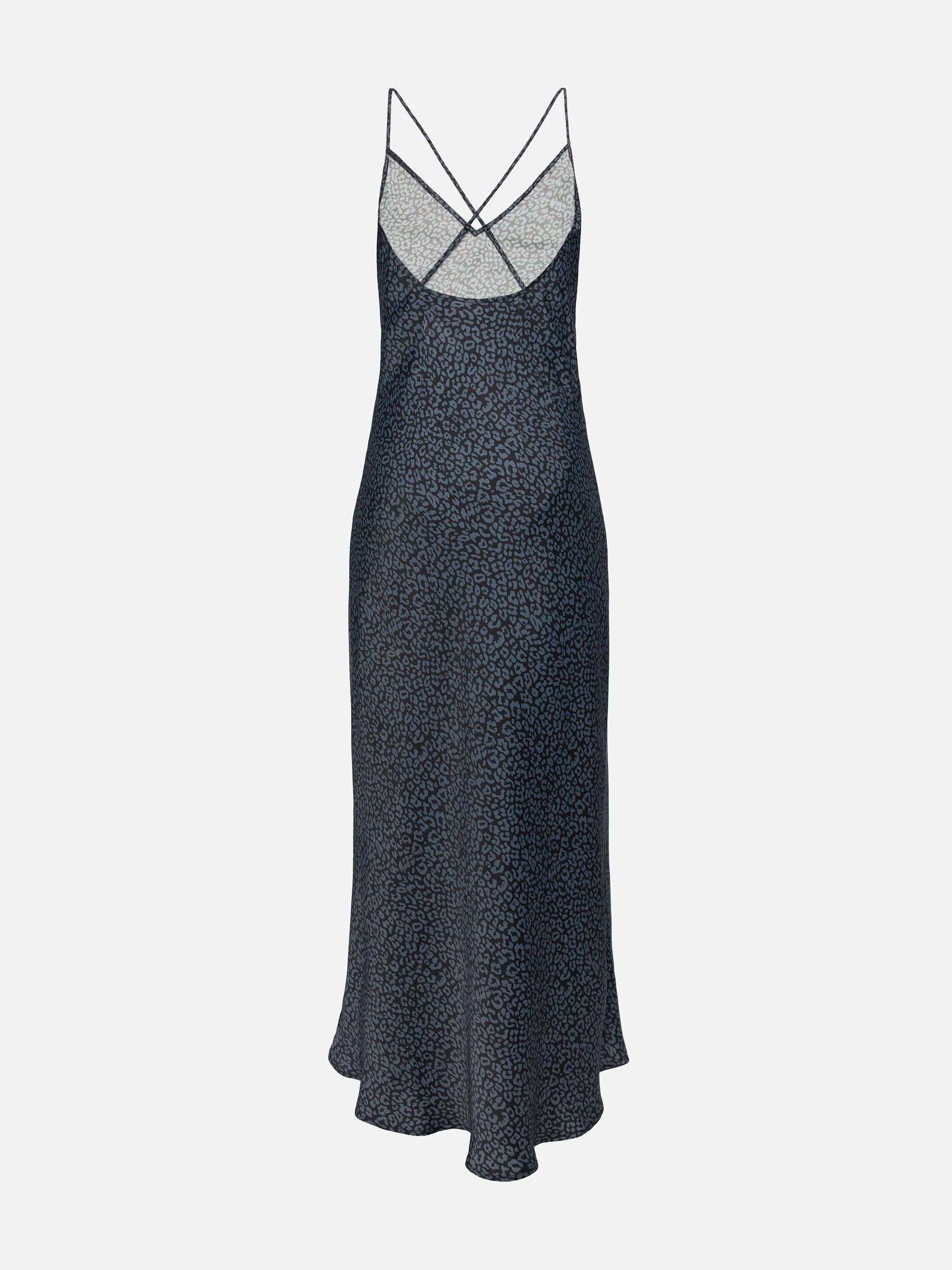 Eydis satin slip dress with animalier print - Image 5