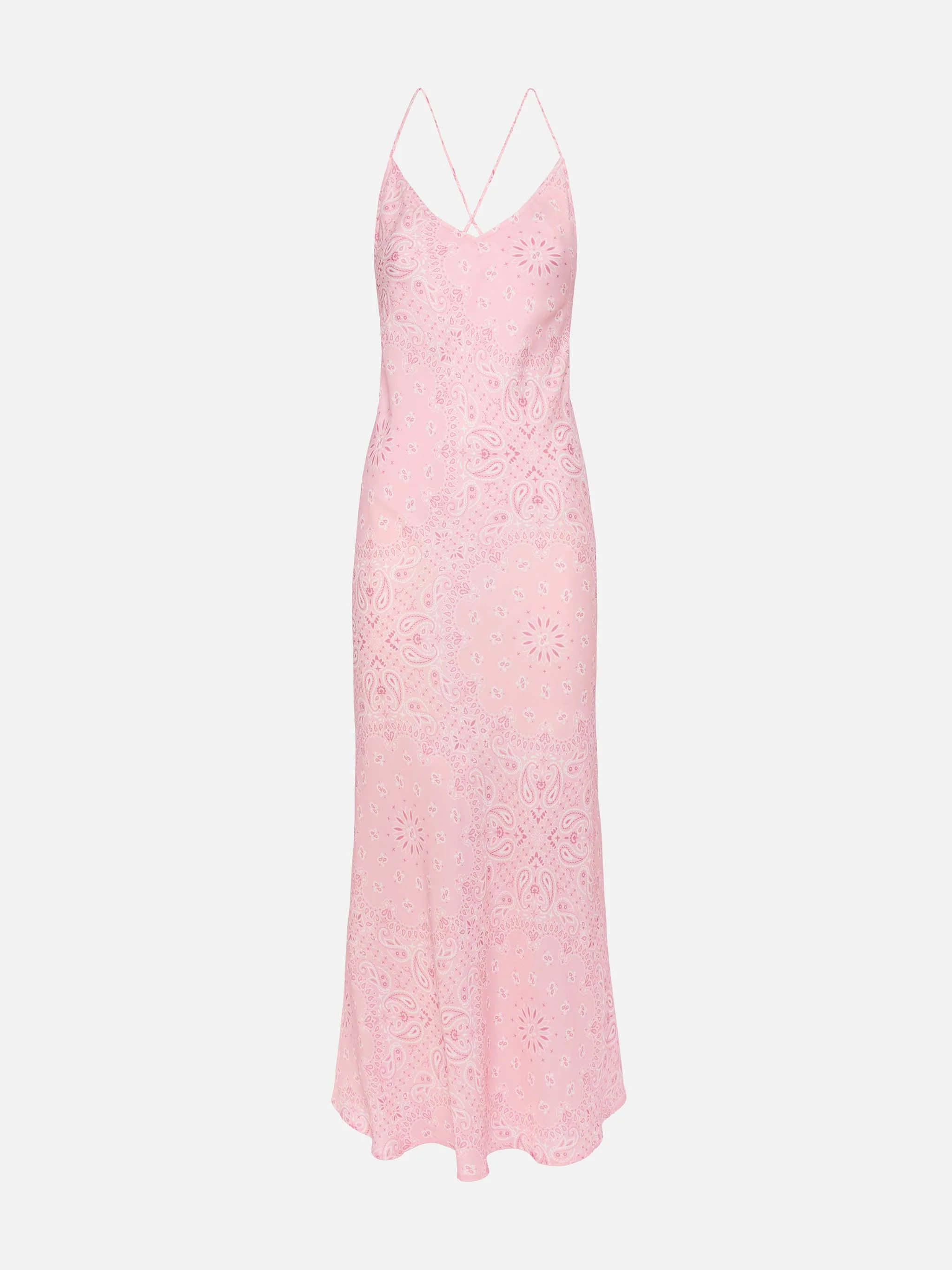Eydis satin slip dress with bandana print - Image 4