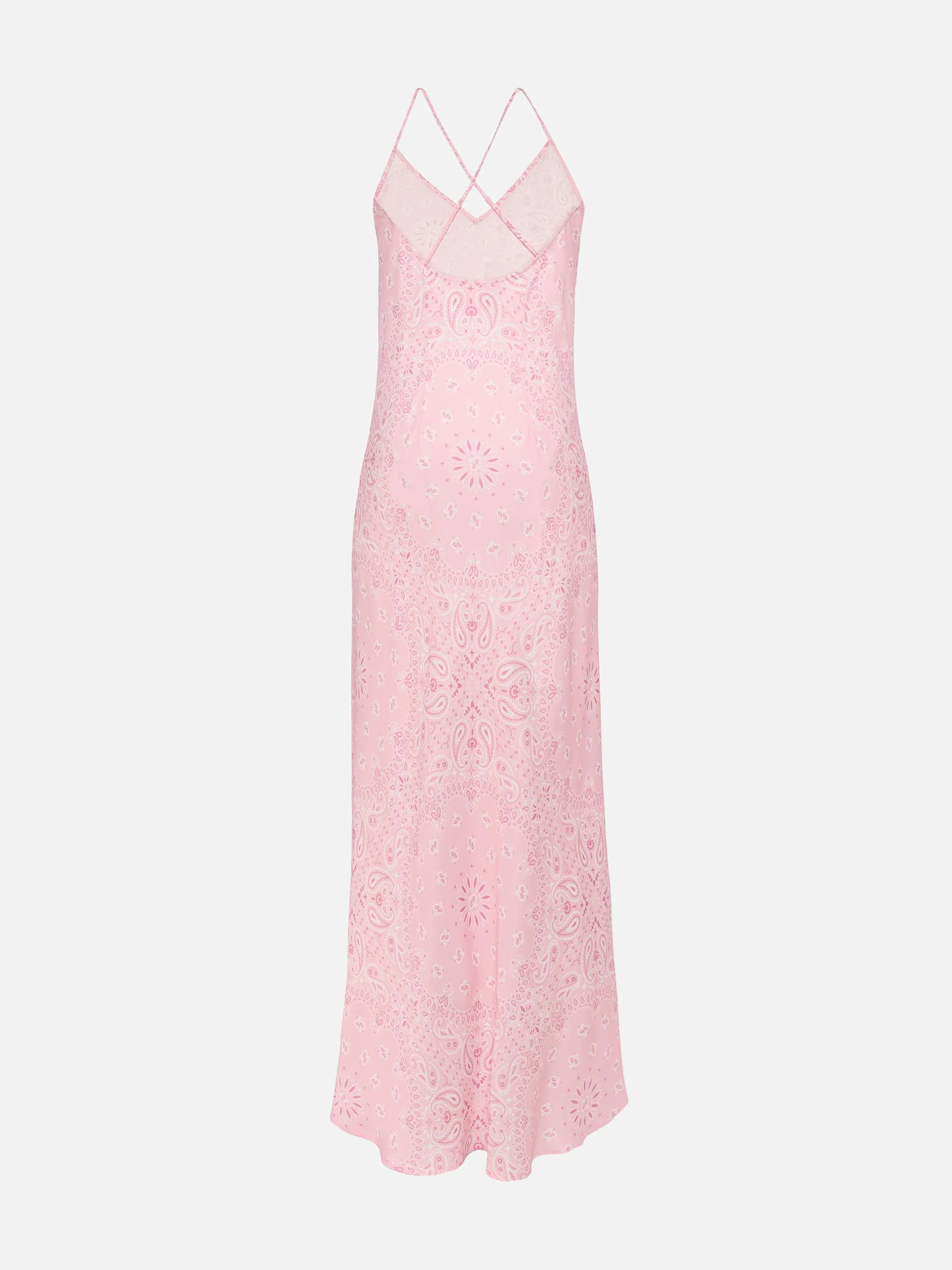 Eydis satin slip dress with bandana print - Image 5