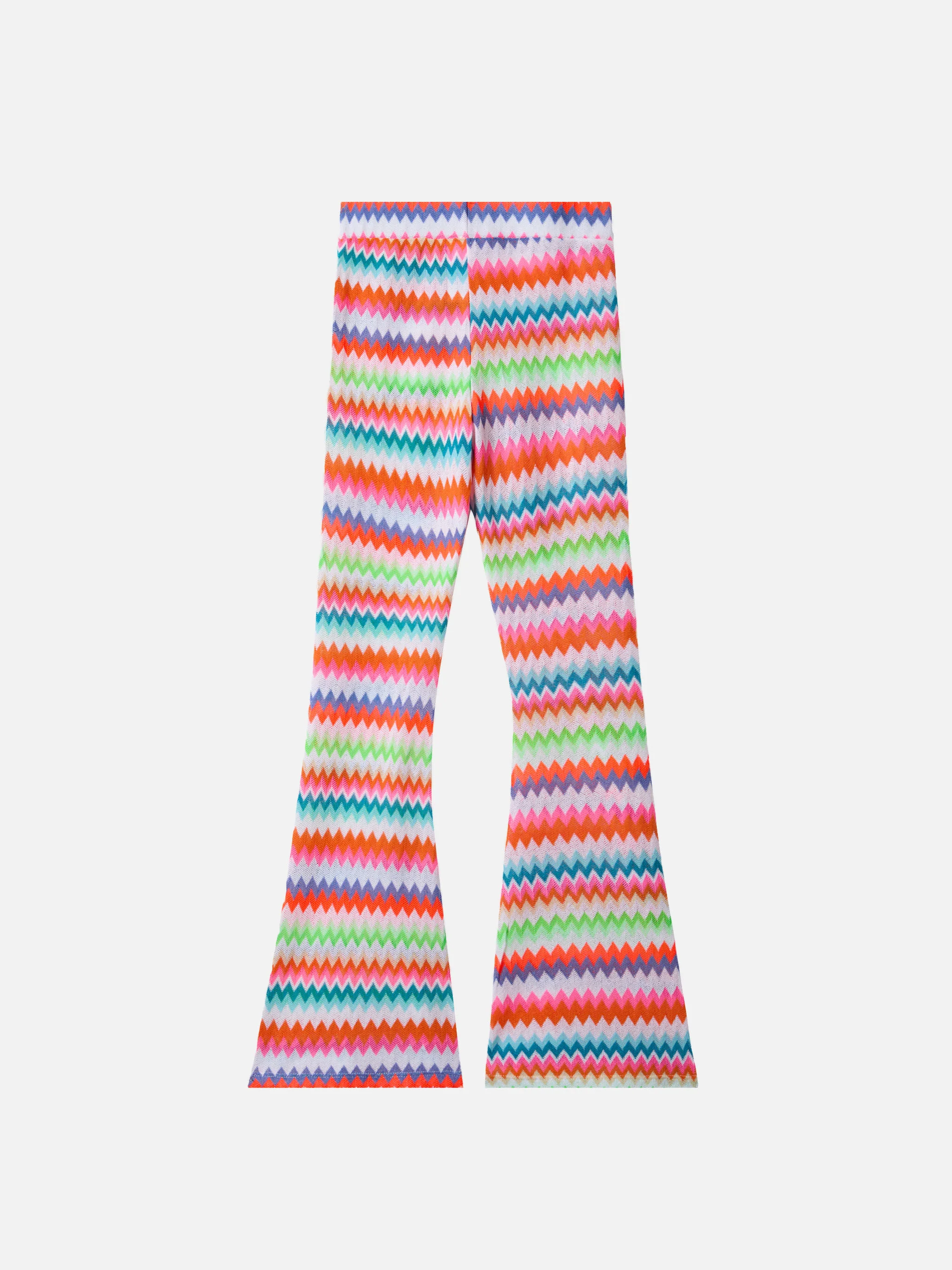 Flared raschel pants Gwenda Jr with with chevron pattern - Image 3