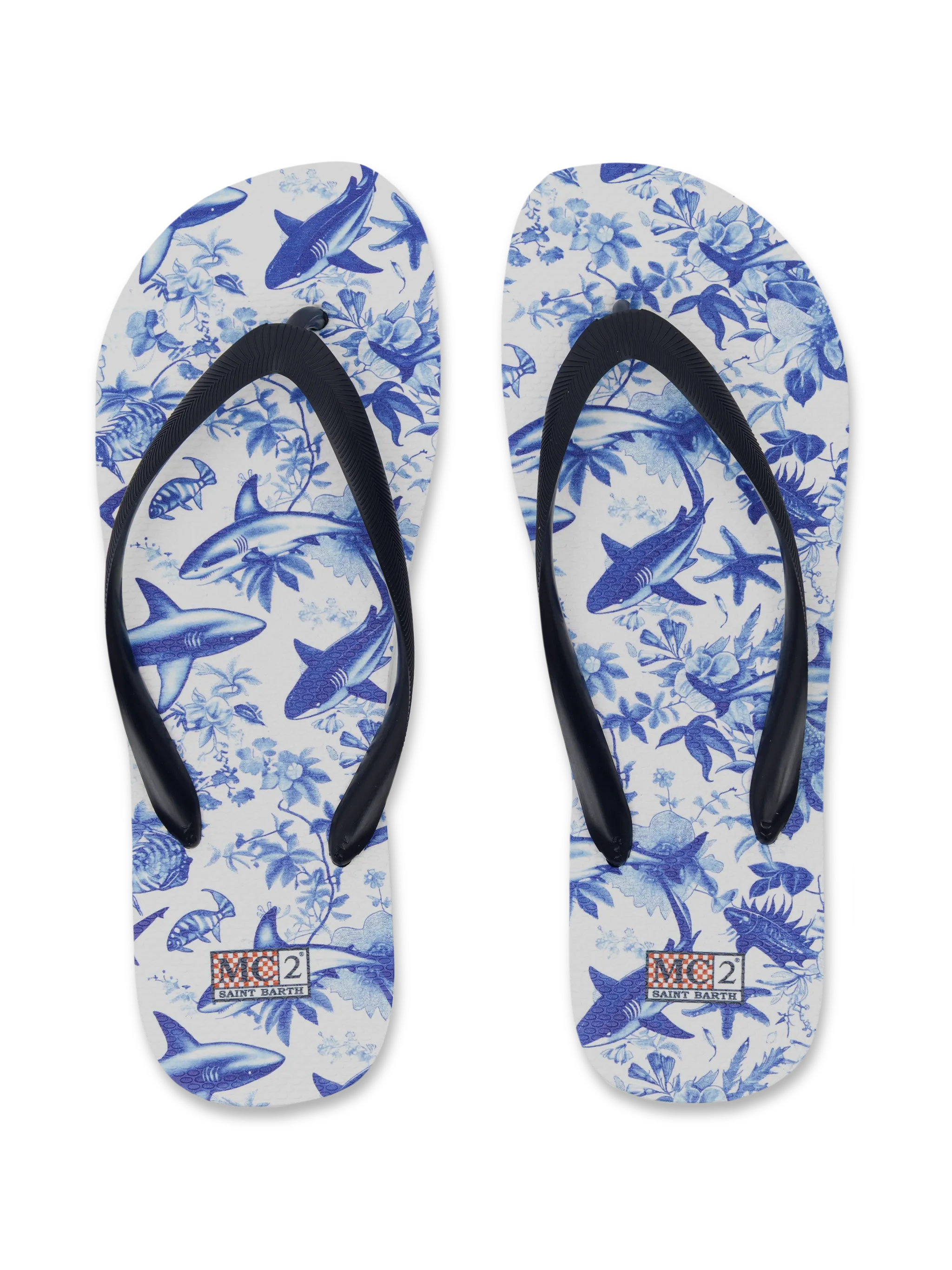 Flip flops Tommy with sharks print | AI CO-CREATED DESIGN BY RICKDICK - POWERED BY RED-EYE - Image 3