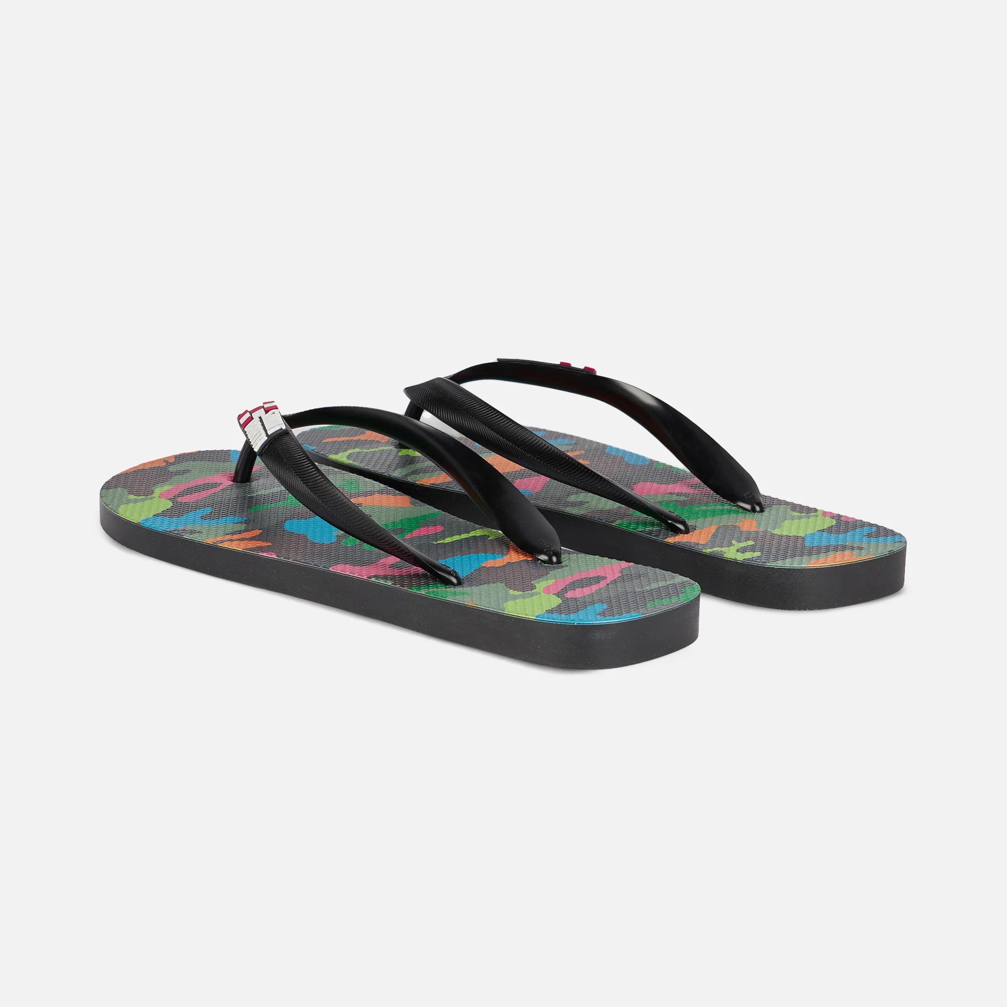 Flip Flops with multicolor fluo camouflage print - Image 4