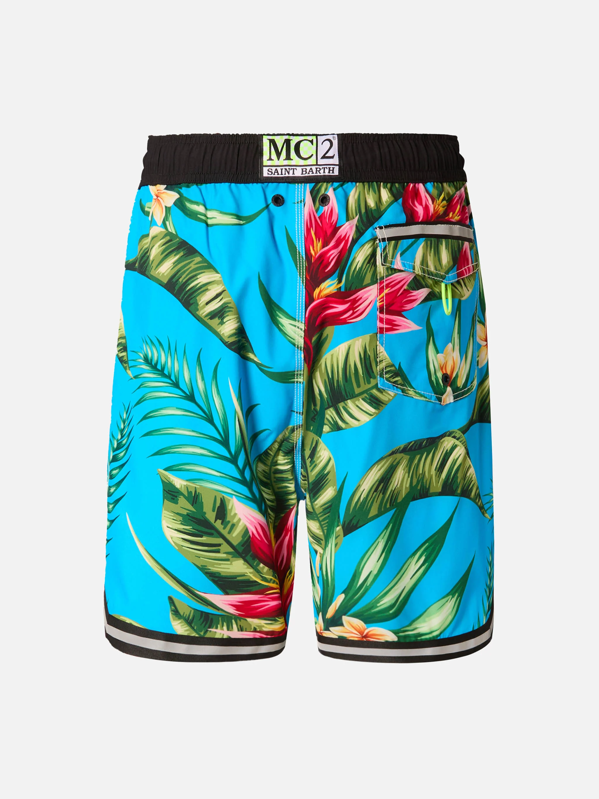 Floral print swim shorts surf style - Image 2