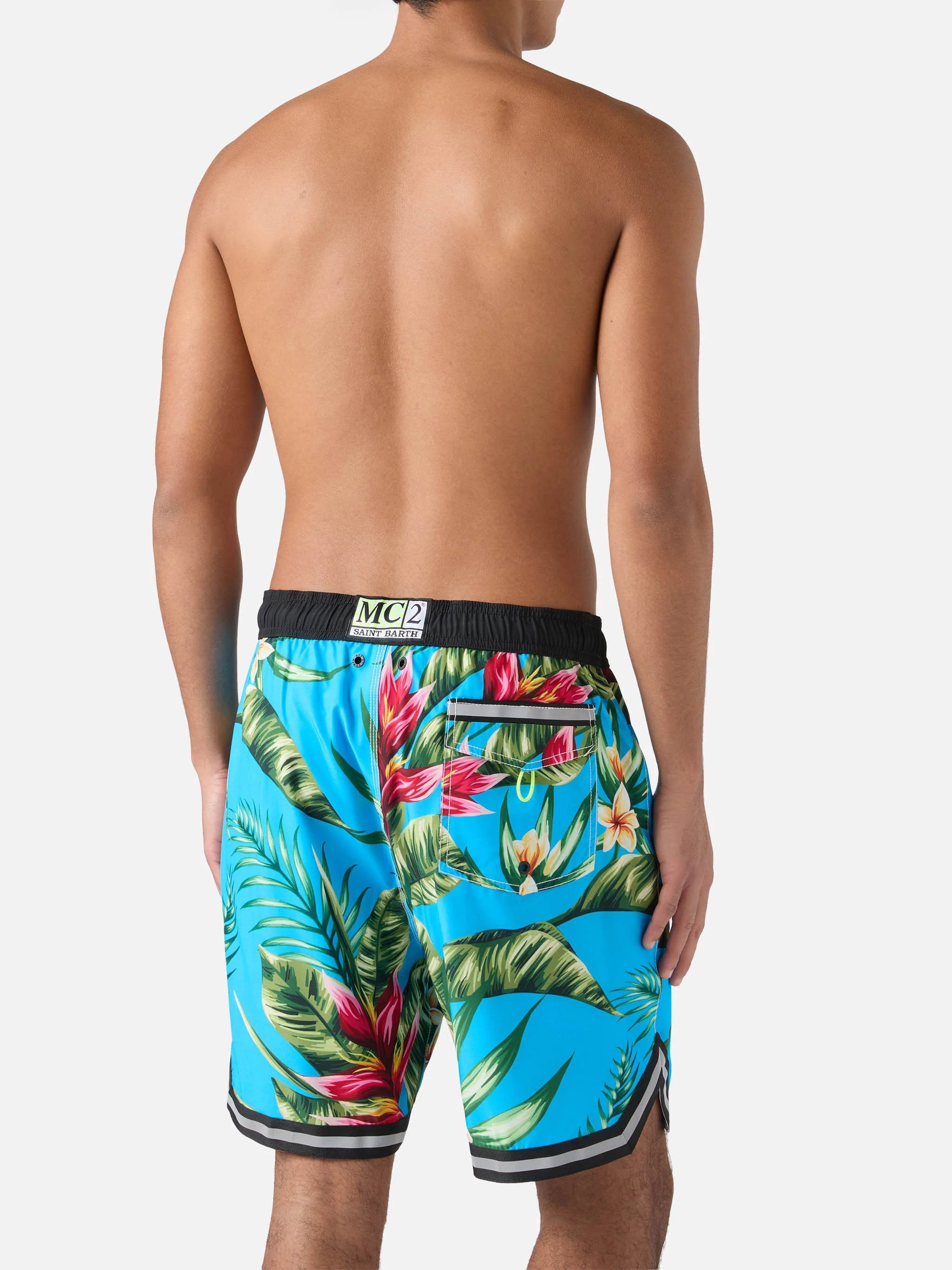 Floral print swim shorts surf style - Image 5