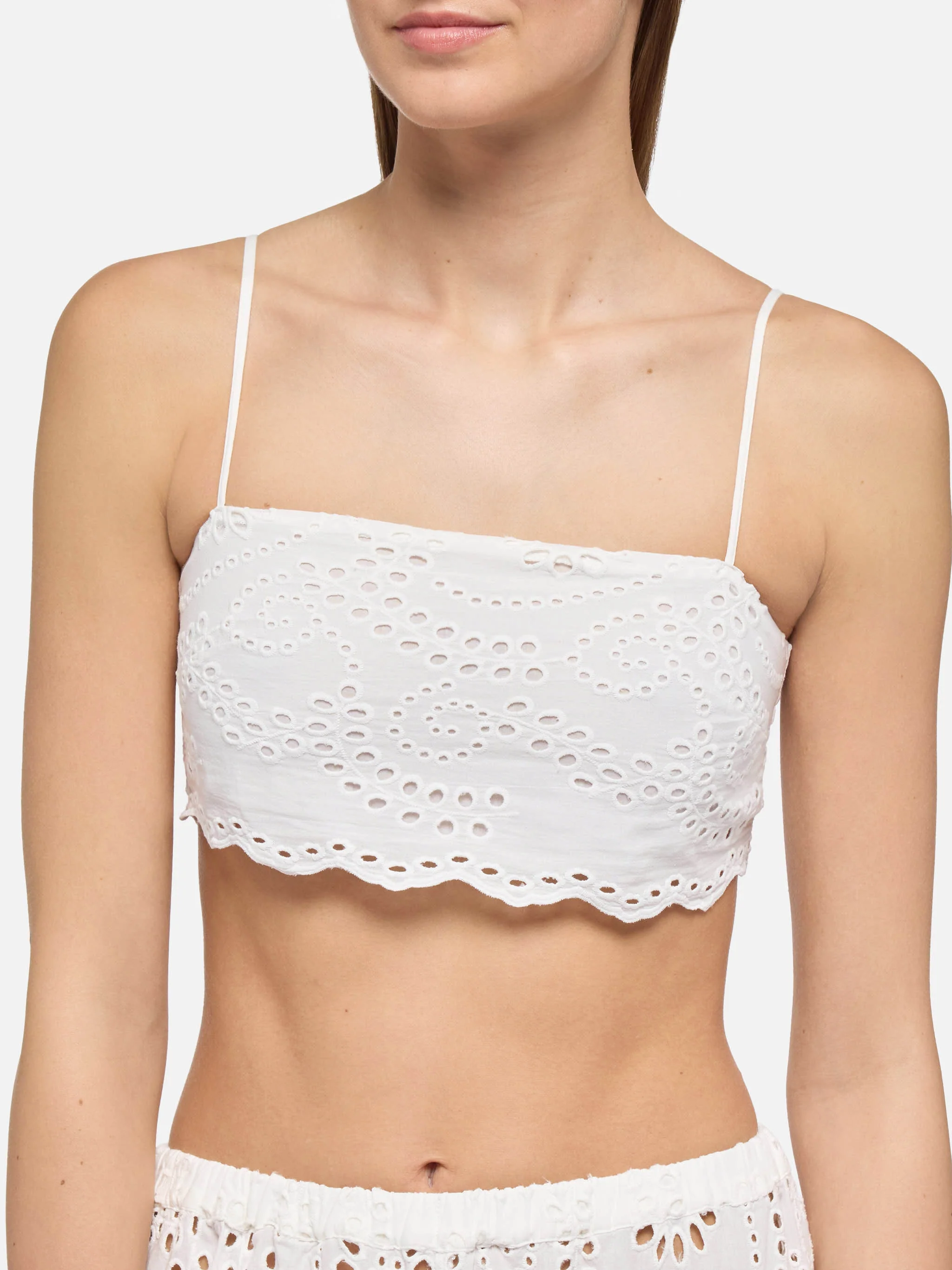 Florida white cotton Sangallo lace top - Image 5