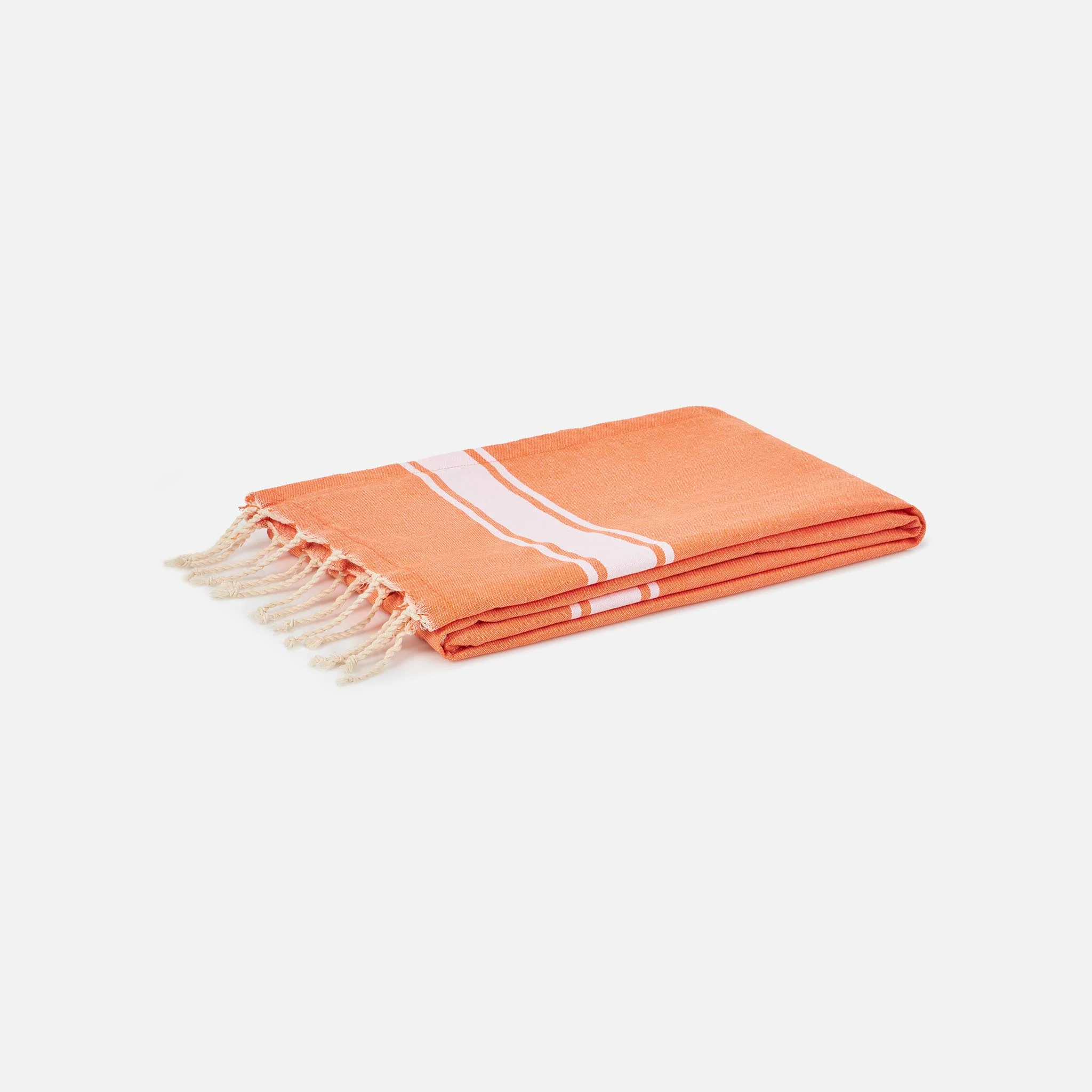 Fluo orange fouta towel doubled with sponge - Image 3
