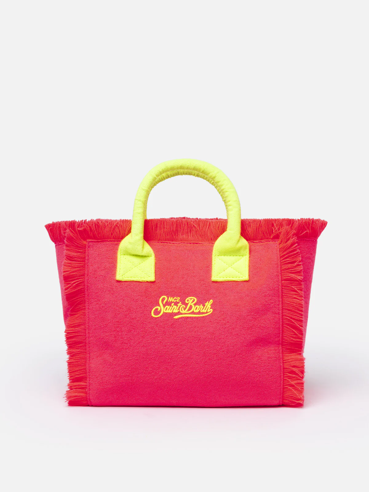 Colette Sponge embossed fluo pink terry handbag - Image 4